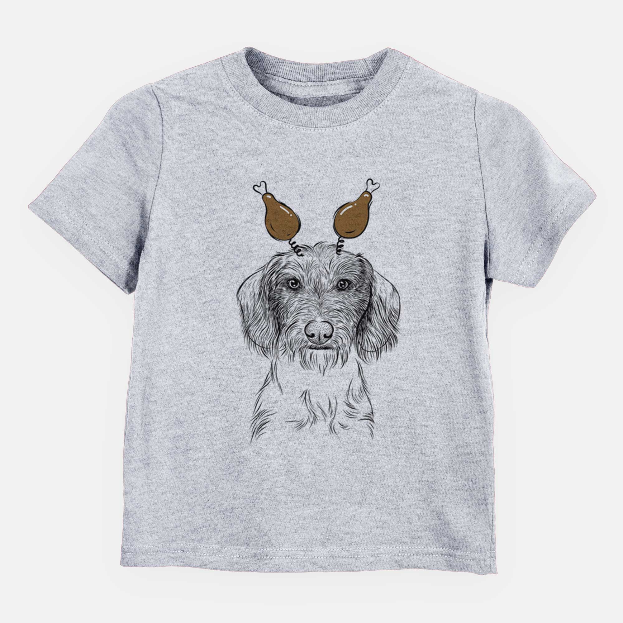 Thanksgiving Almond the Wirehaired Dachshund - Kids/Youth/Toddler Shirt