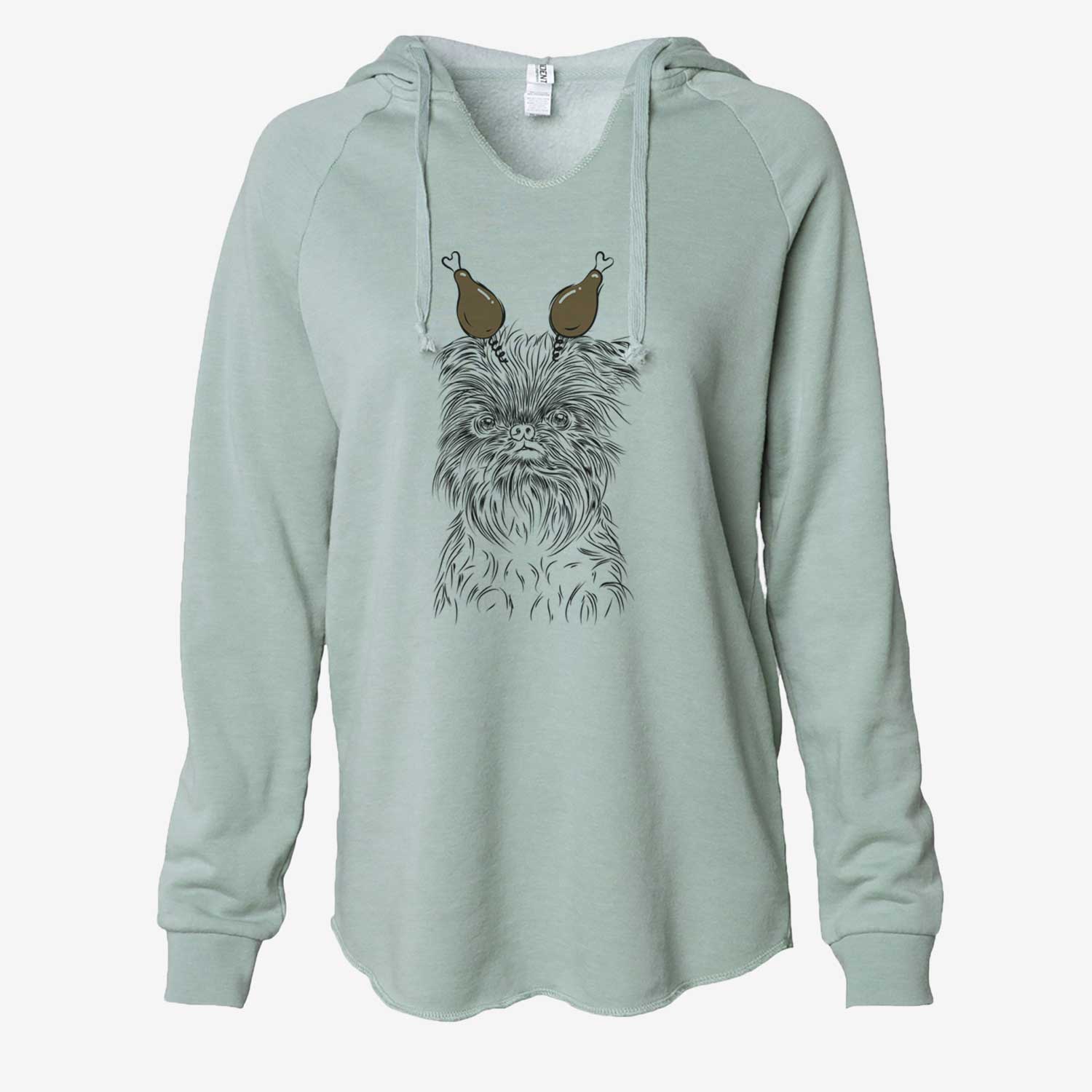 Thanksgiving Alo the Brussels Griffon - Cali Wave Hooded Sweatshirt