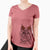 Thanksgiving Alvin the Affenpinscher - Women's V-neck Shirt