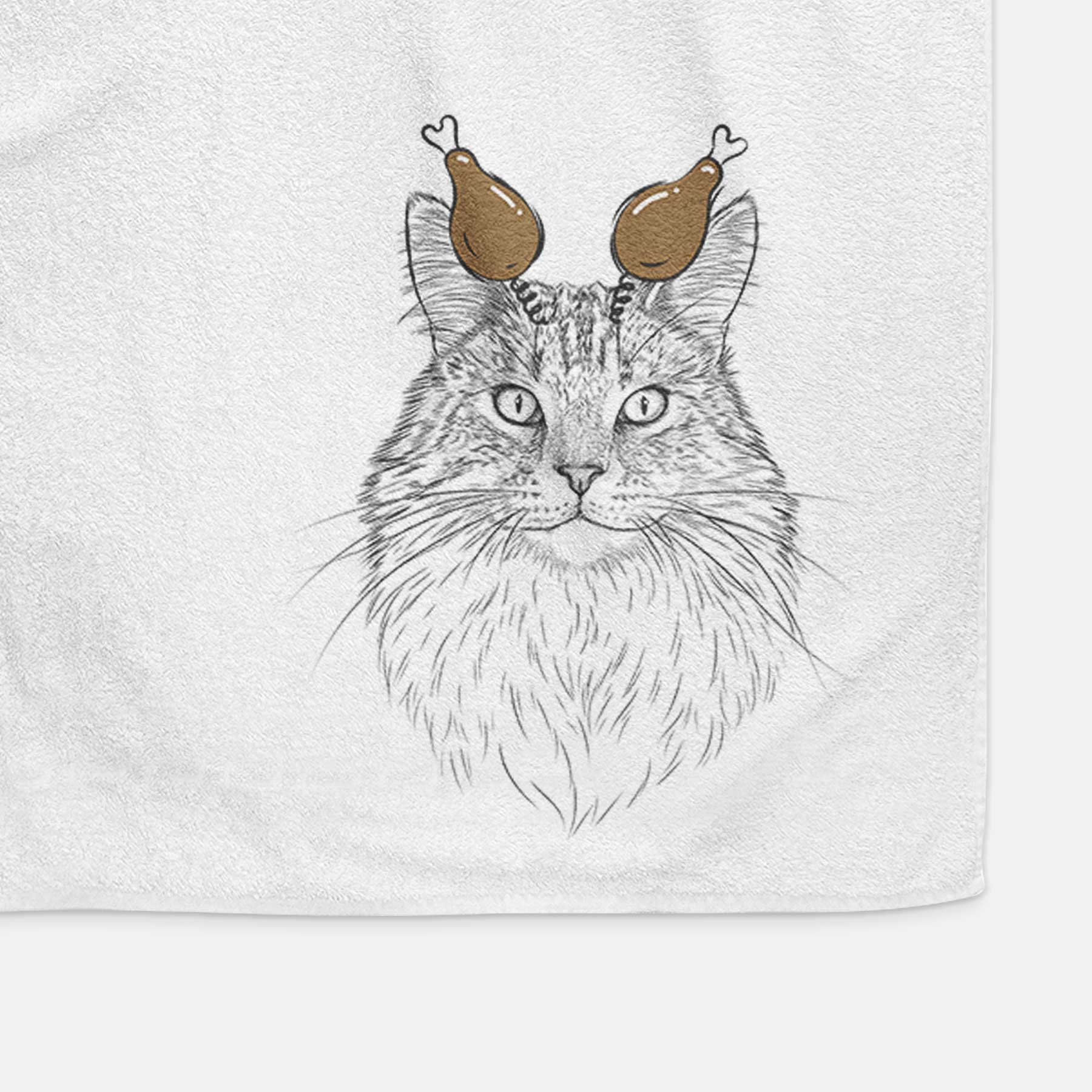 Angel the Maine Coon Cat Decorative Hand Towel