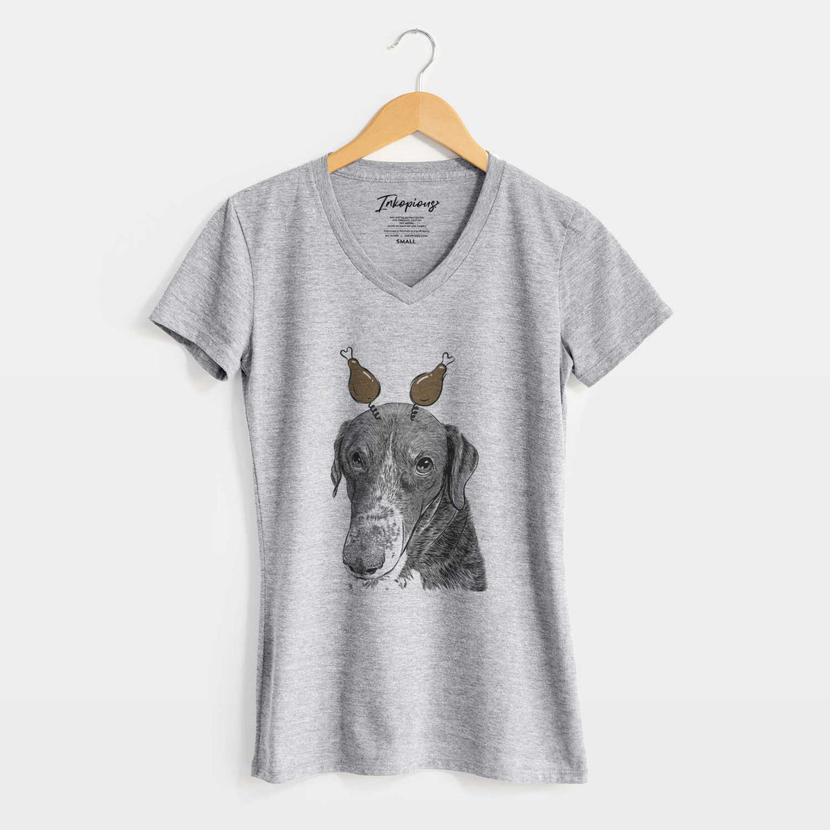 Thanksgiving Angel Orion the Mixed Breed - Women's V-neck Shirt