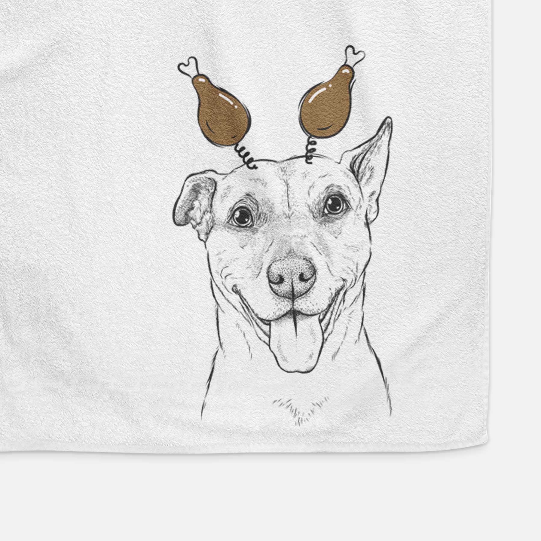 Annie Belle the Pitbull Mix Decorative Hand Towel