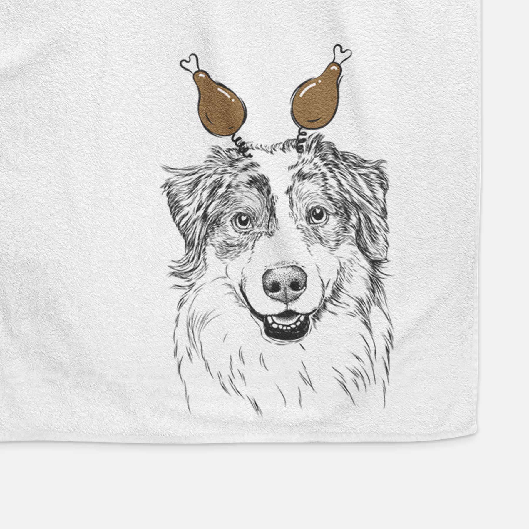 Aonghus the Australian Shepherd Decorative Hand Towel