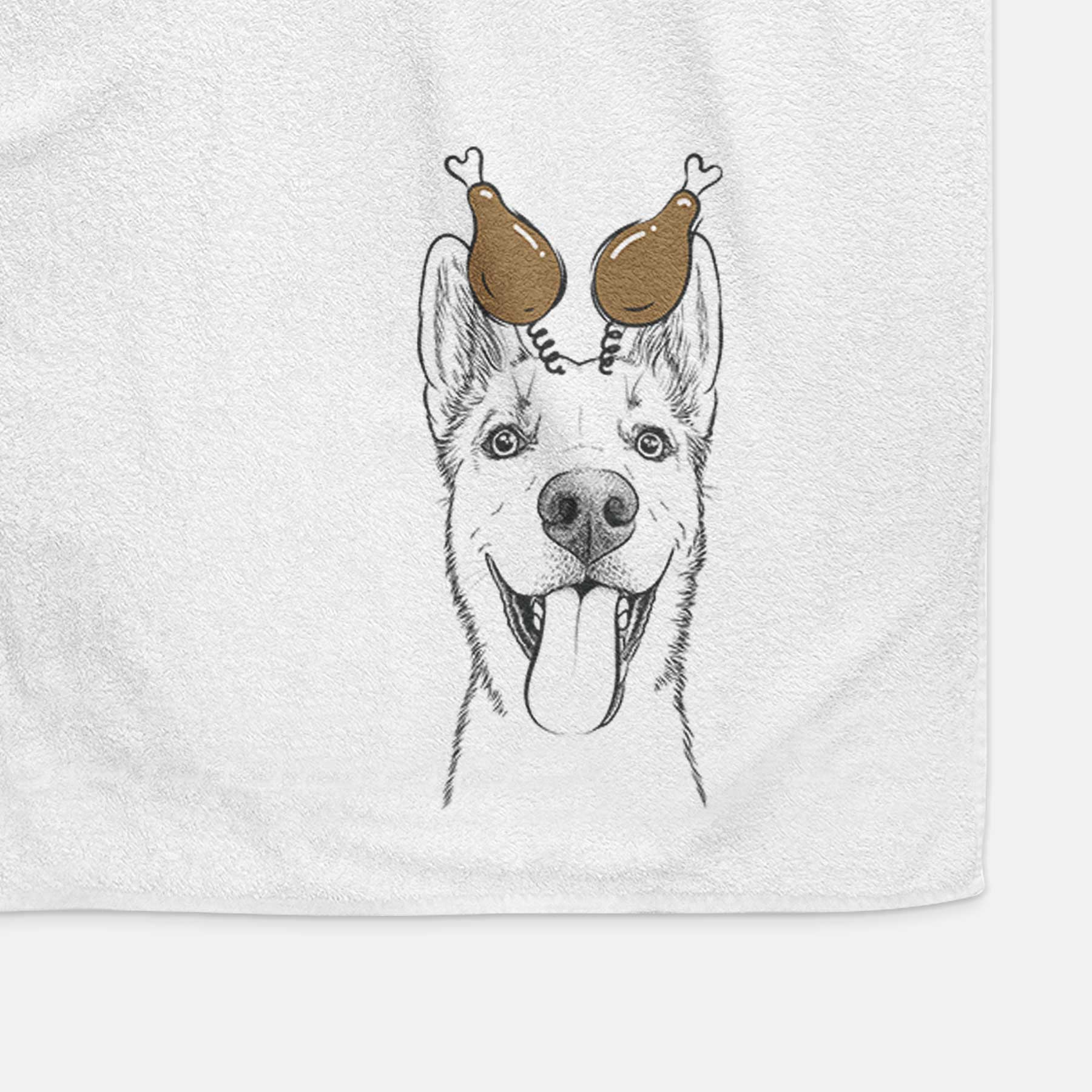 Arlo the Husky Shepherd Mix Decorative Hand Towel