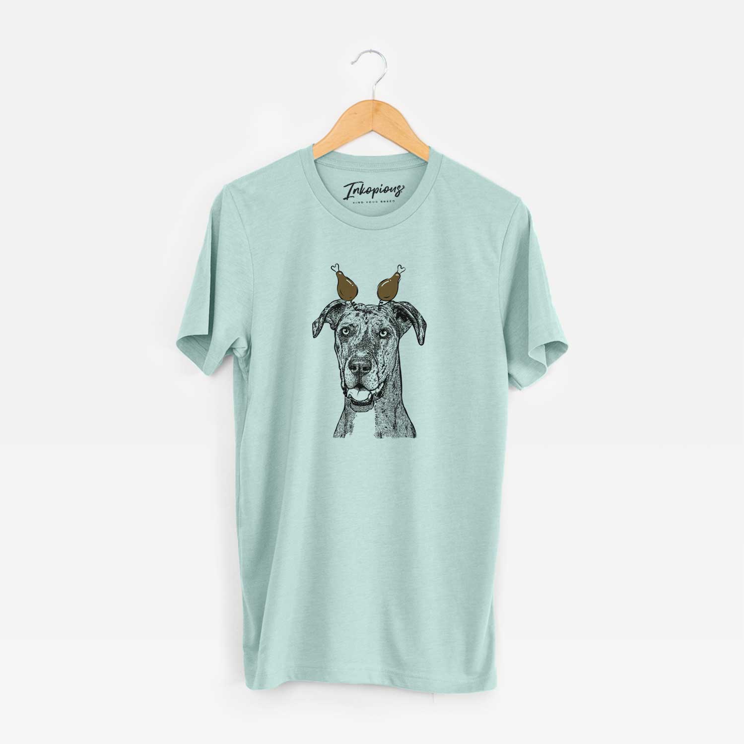 Thanksgiving Athena the Merle Great Dane - Unisex Crewneck