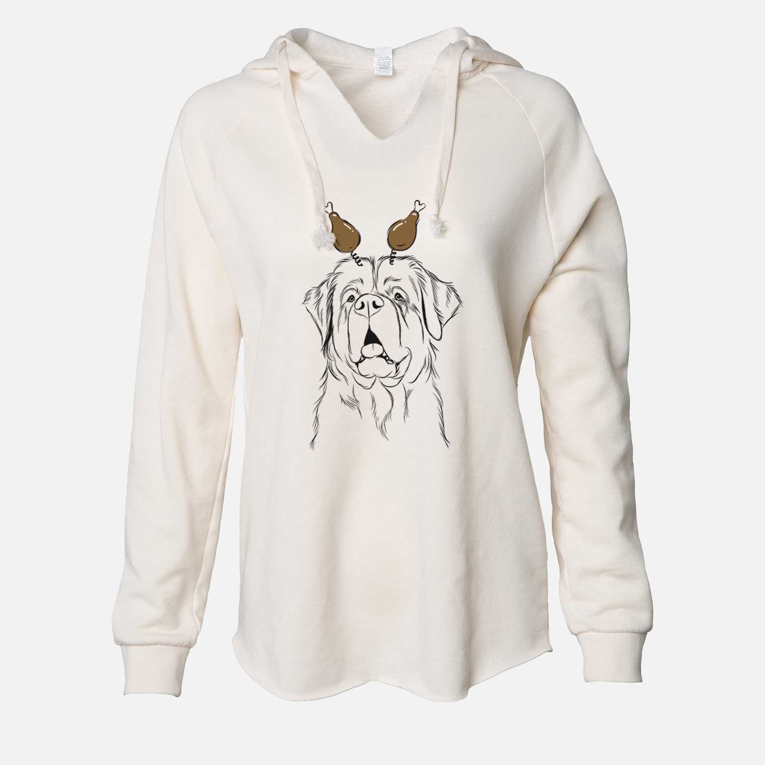 Thanksgiving Atlas the Saint Bernard - Cali Wave Hooded Sweatshirt