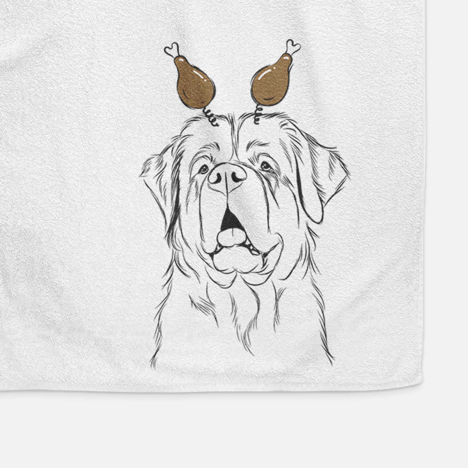 Atlas the Saint Bernard Decorative Hand Towel