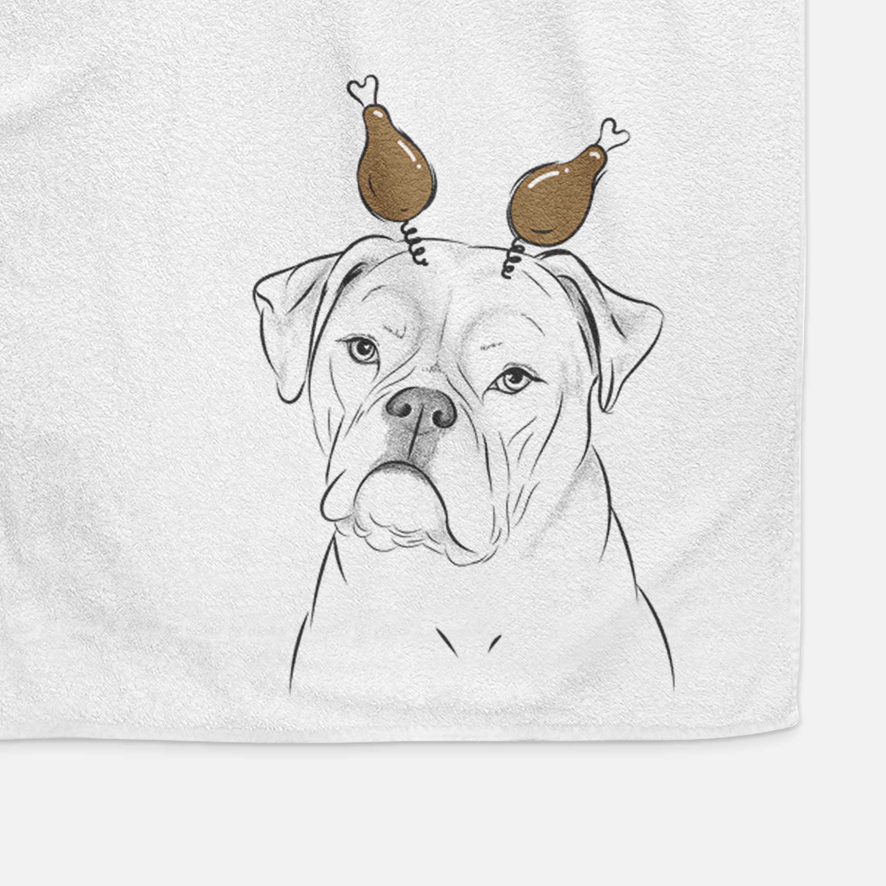 Babe the AmericanBulldog Decorative Hand Towel