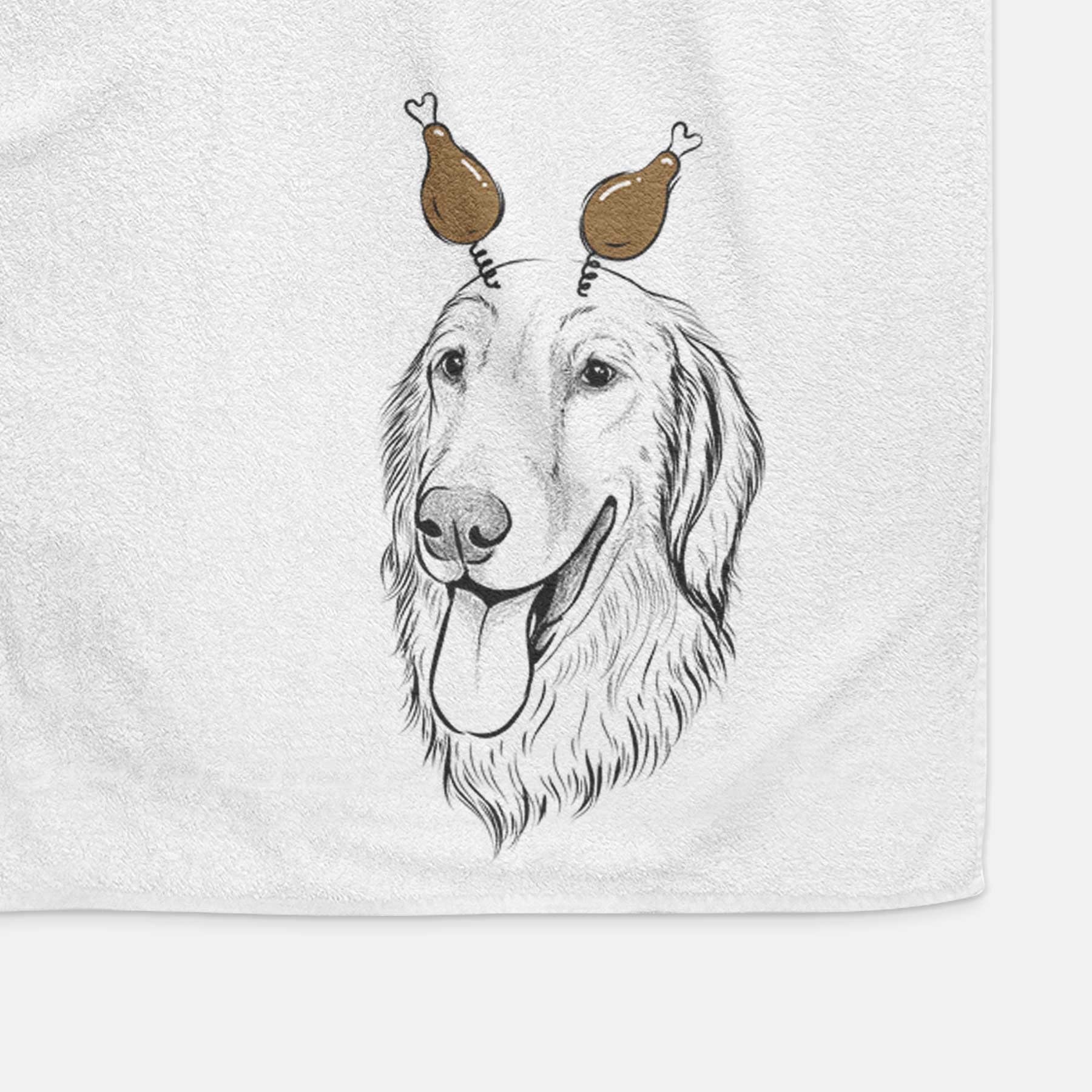 Bailey the Golden Retriever Decorative Hand Towel