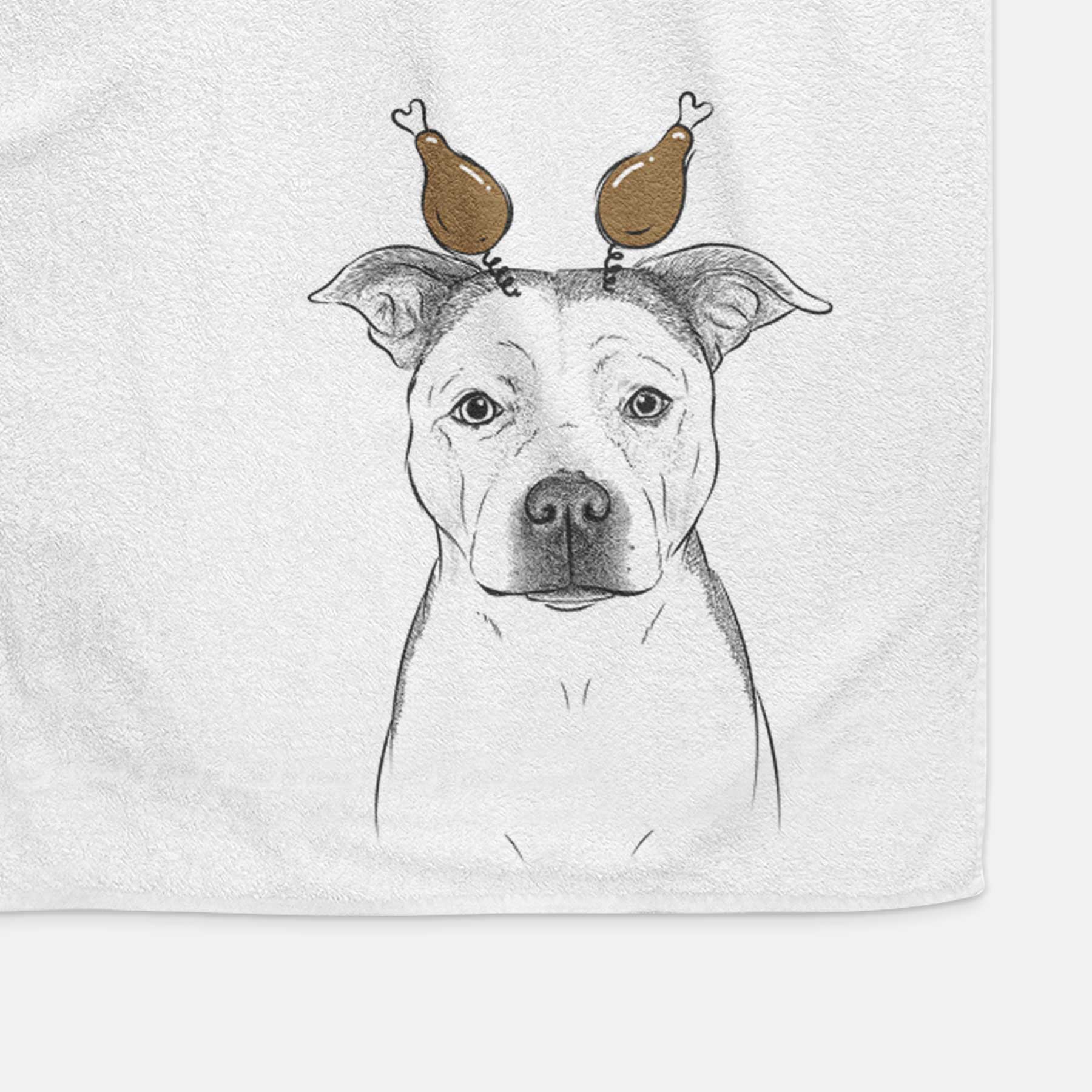 Bailey the Pitbull Decorative Hand Towel