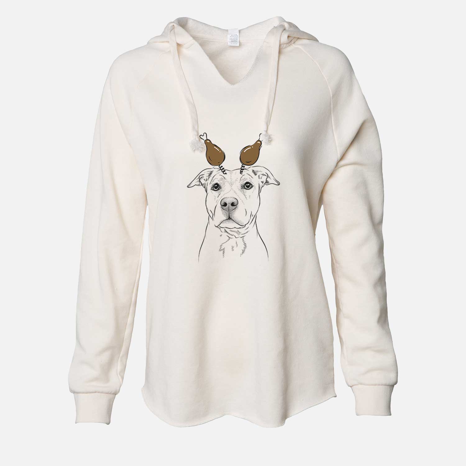 Thanksgiving Bailey the American Staffordshire Terrier - Cali Wave Hooded Sweatshirt