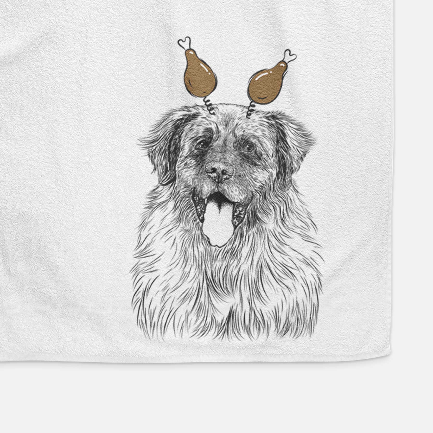 Bamboo the Leonberger Decorative Hand Towel