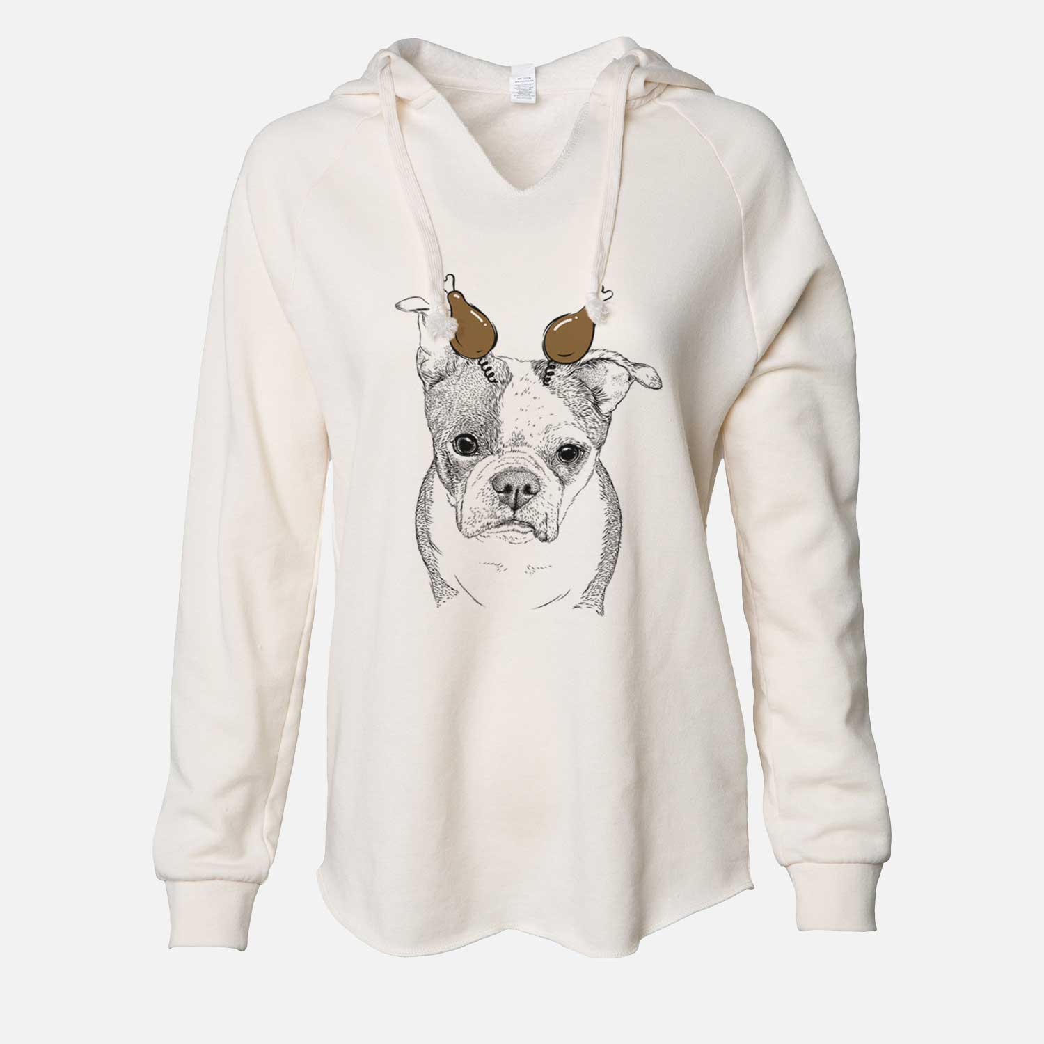 Thanksgiving Bandit the Boston Terrier - Cali Wave Hooded Sweatshirt