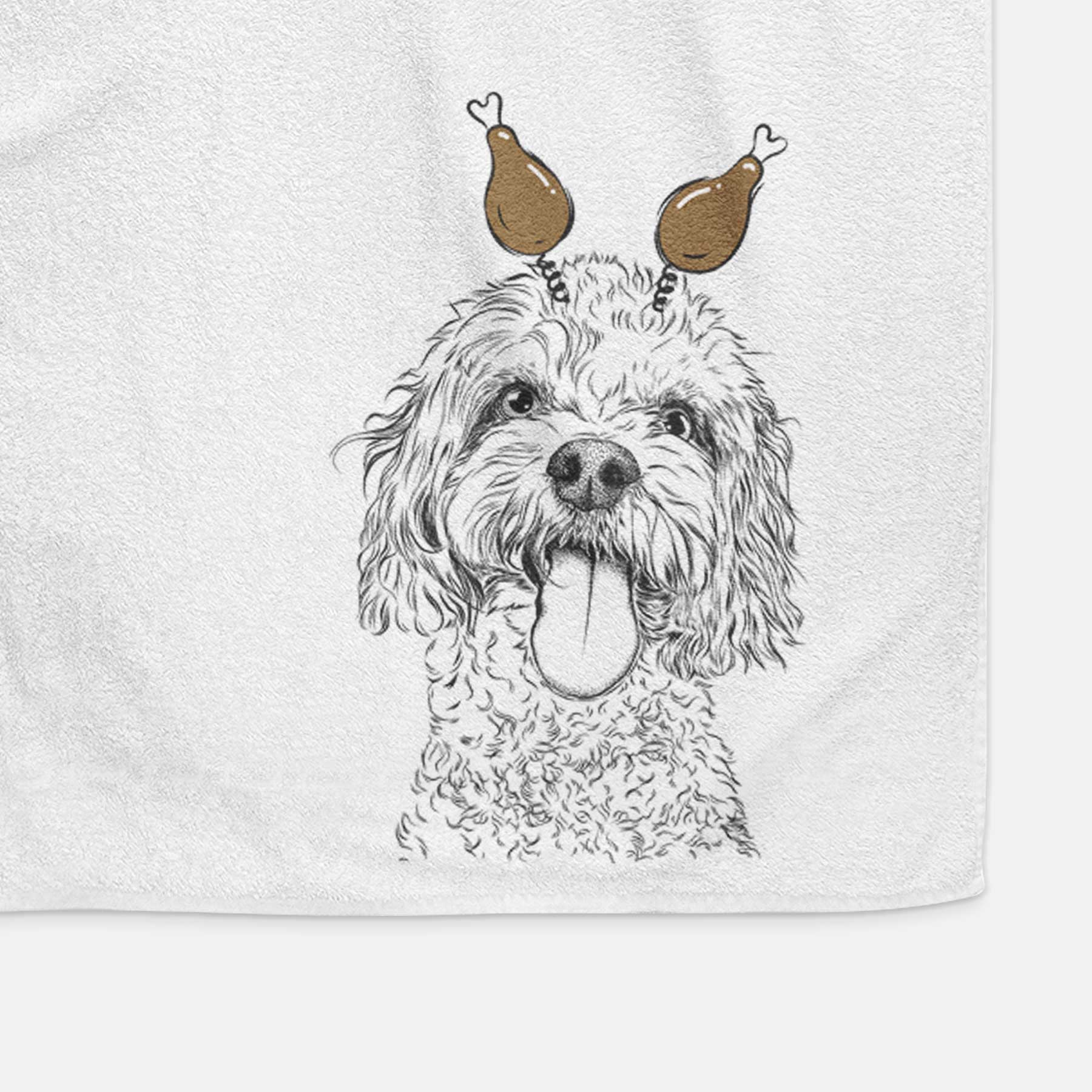 Barney the Cavachon Decorative Hand Towel