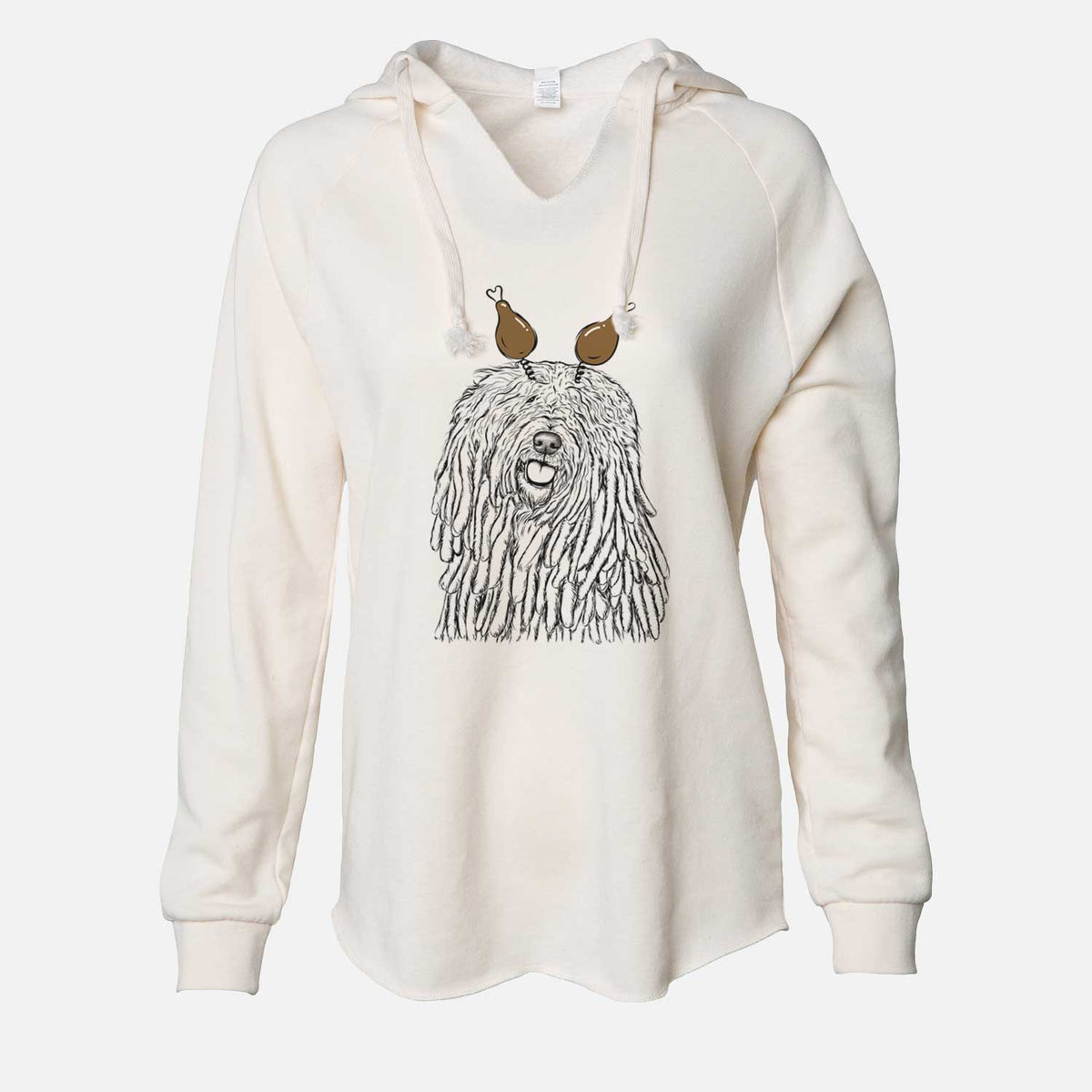 Thanksgiving Barry the Komondor - Cali Wave Hooded Sweatshirt