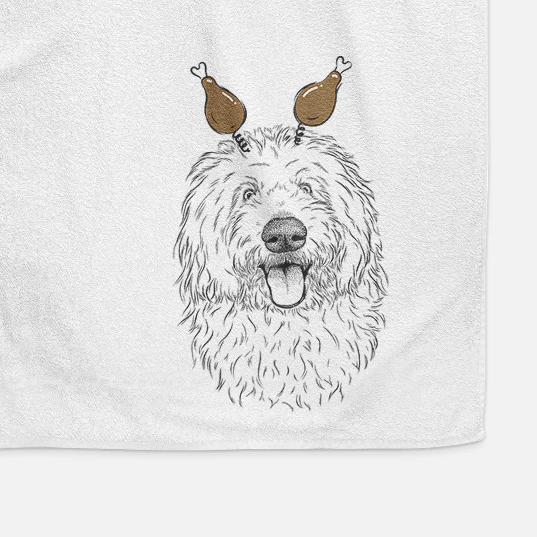 Barry the Old English Sheepdog Decorative Hand Towel