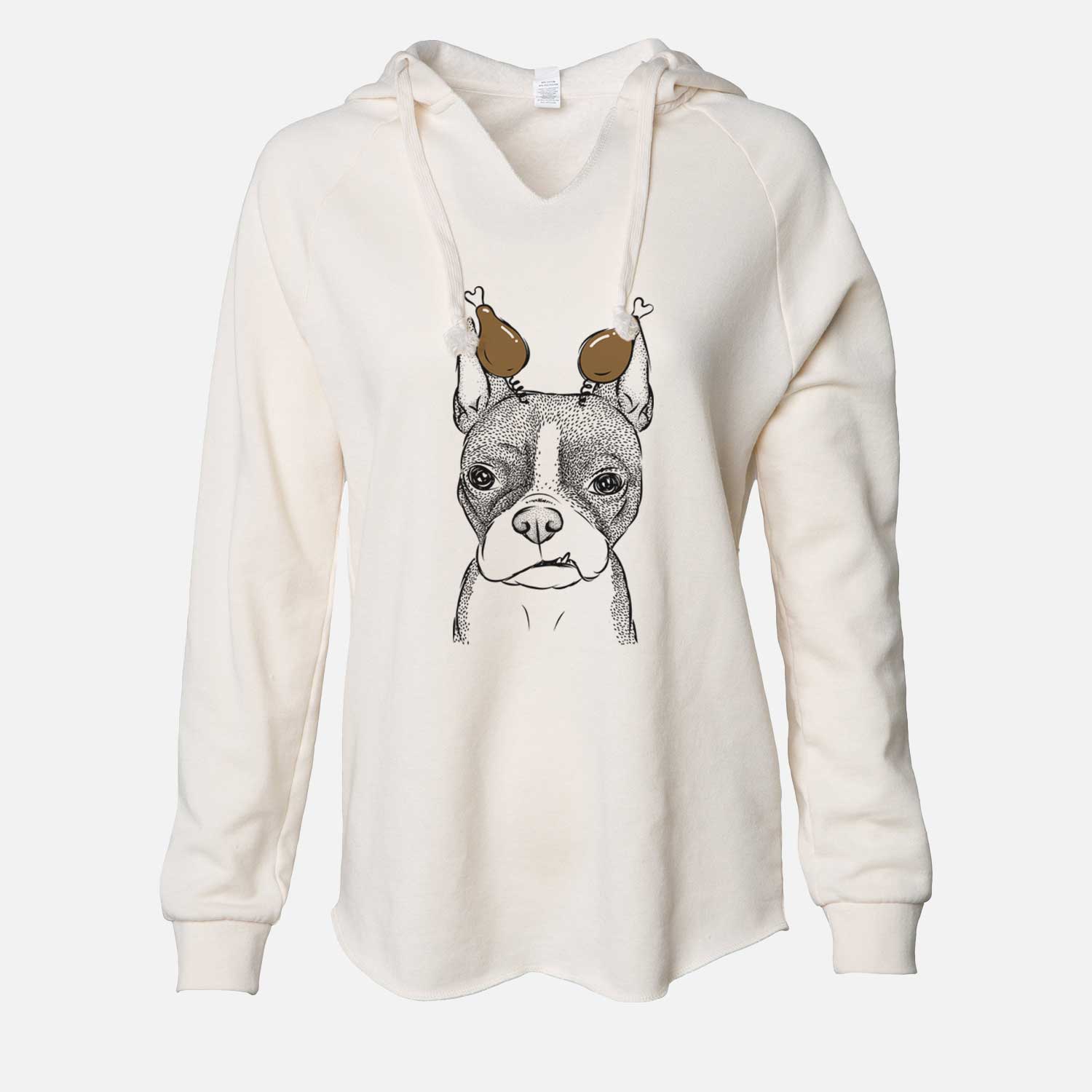 Thanksgiving Bean the Boston Terrier - Cali Wave Hooded Sweatshirt