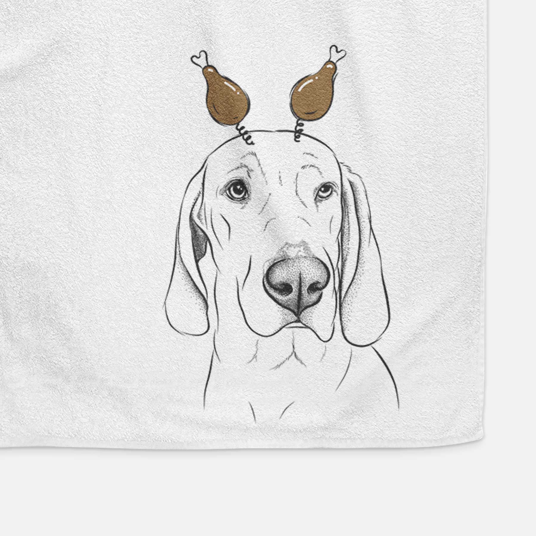 Beauregard the American Redbone Coonhound Decorative Hand Towel