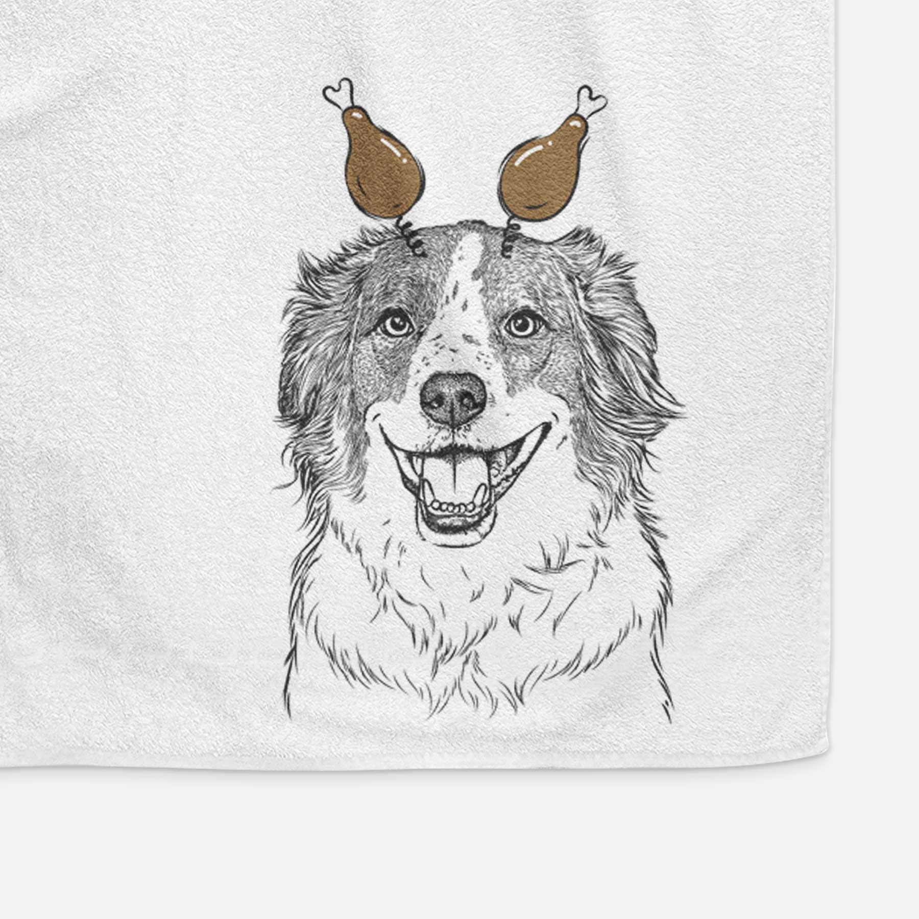 Belle the Australian Shepherd Mix Decorative Hand Towel