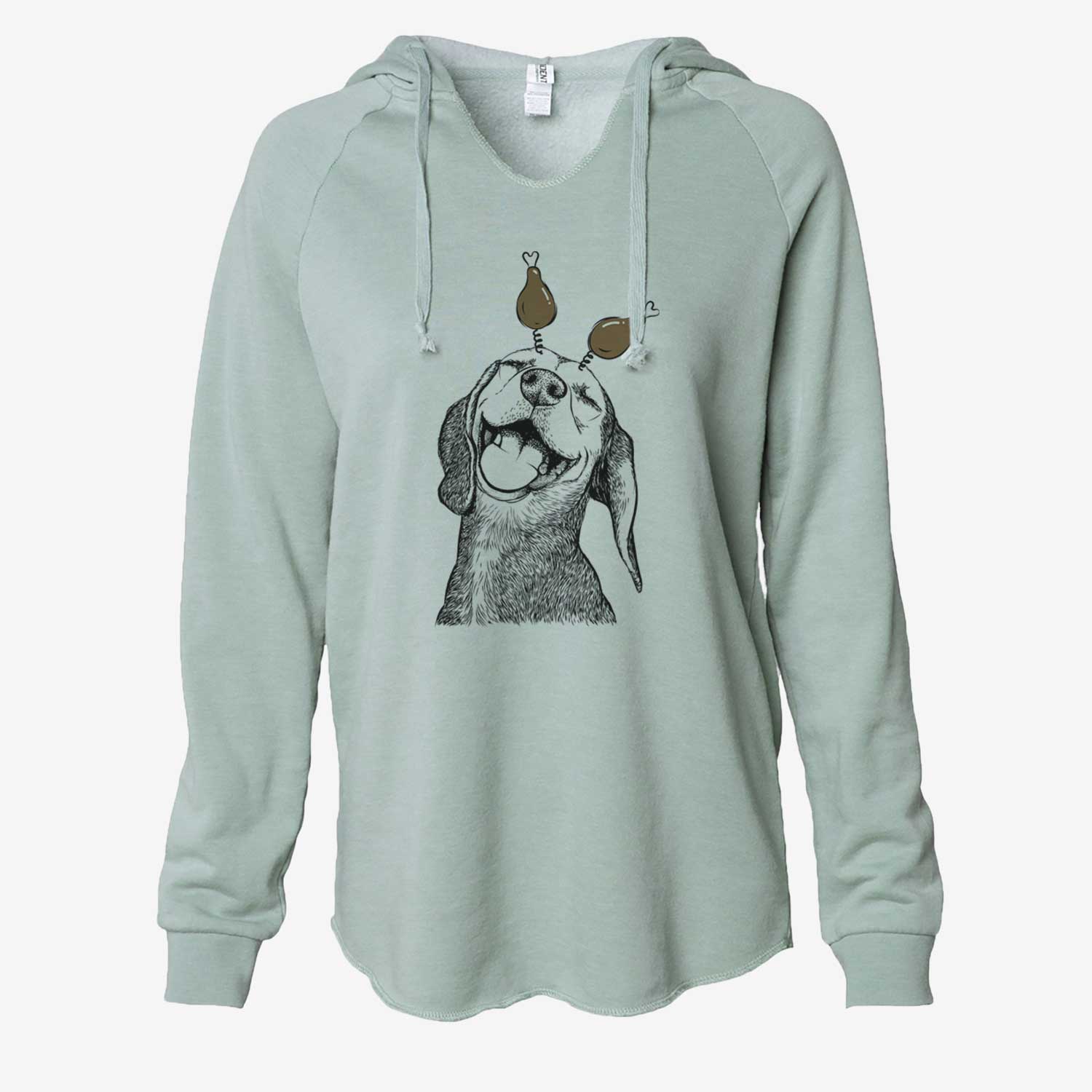 Thanksgiving Belle the Hound Mix - Cali Wave Hooded Sweatshirt