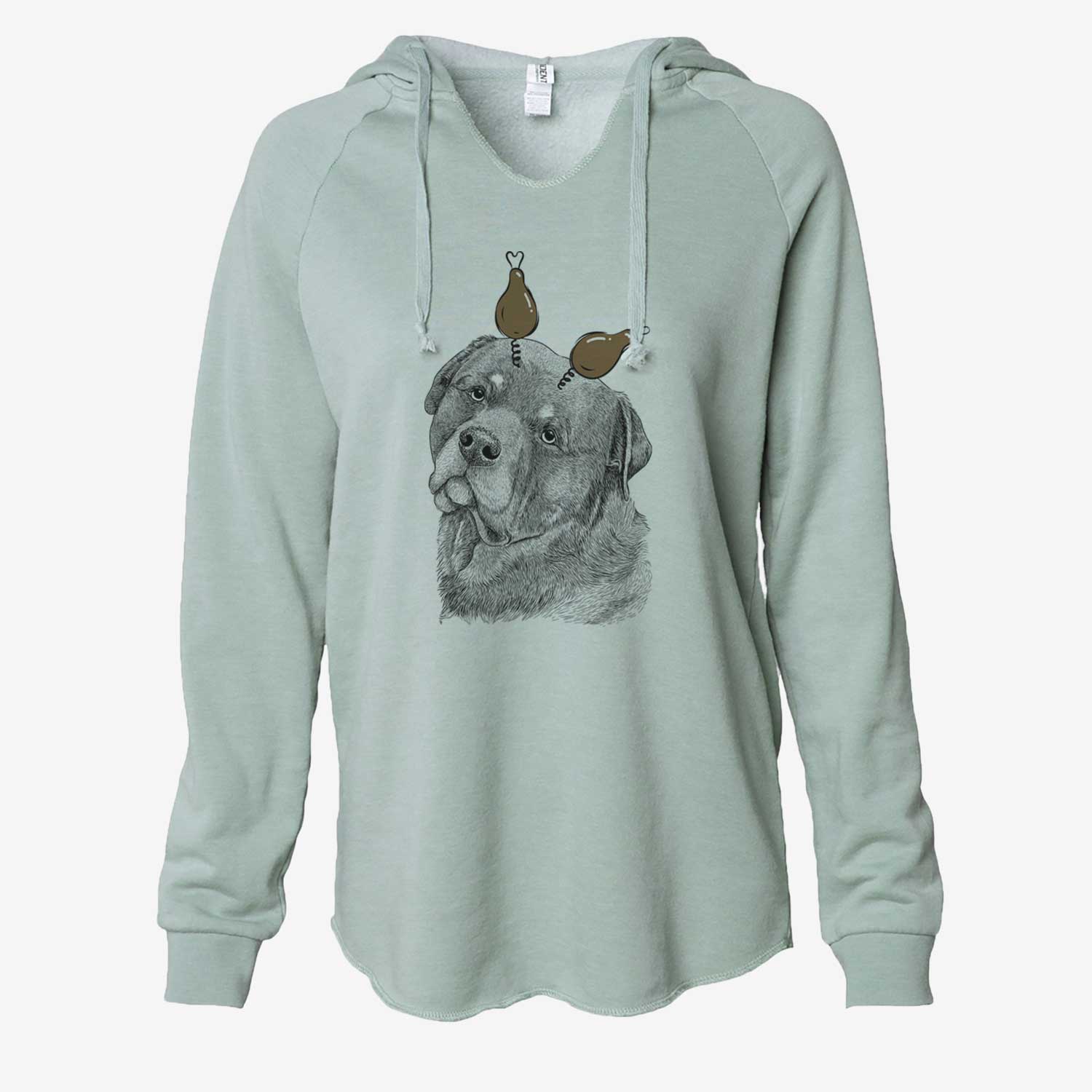 Thanksgiving Bender the Rottweiler - Cali Wave Hooded Sweatshirt