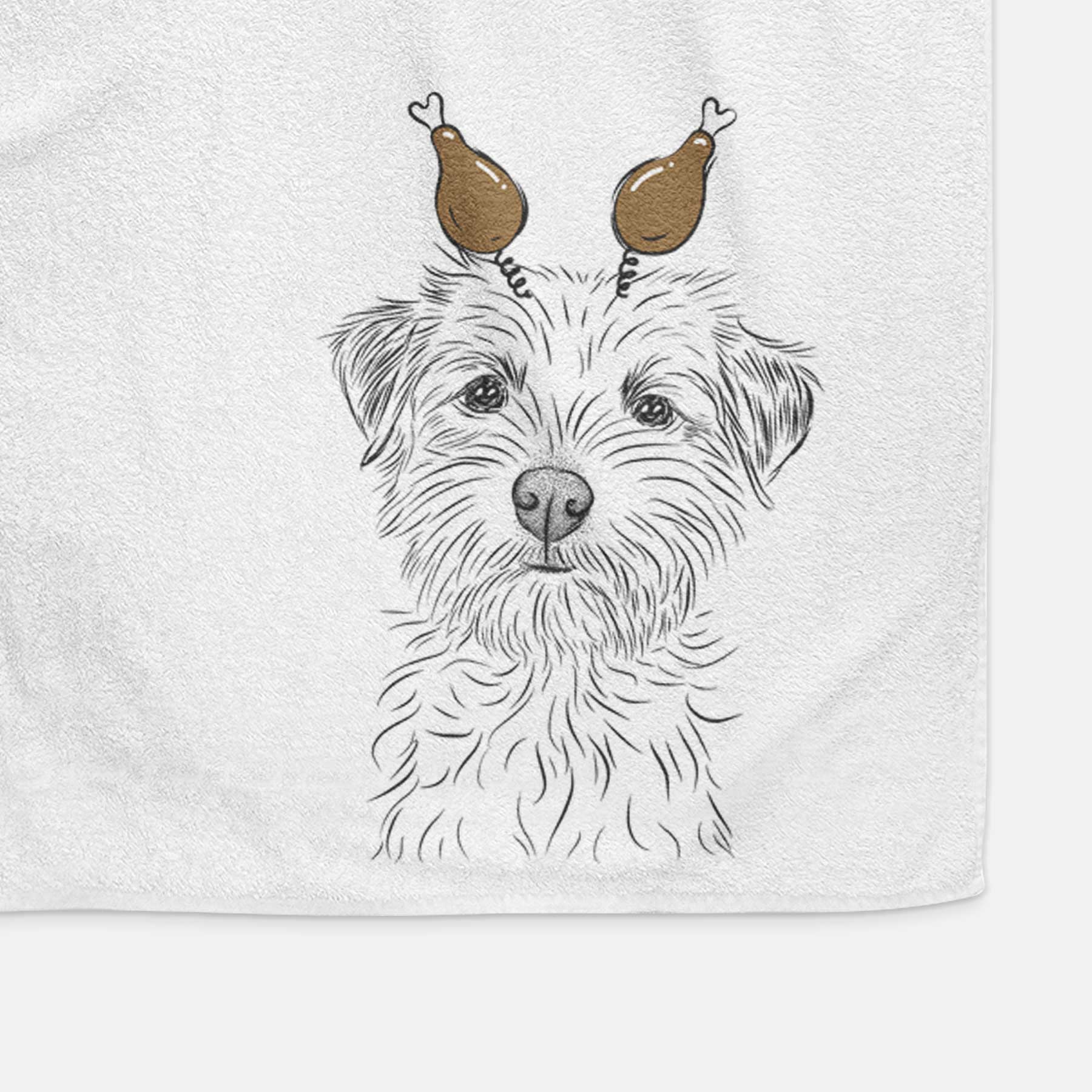 Benjamin the Border Terrier Decorative Hand Towel