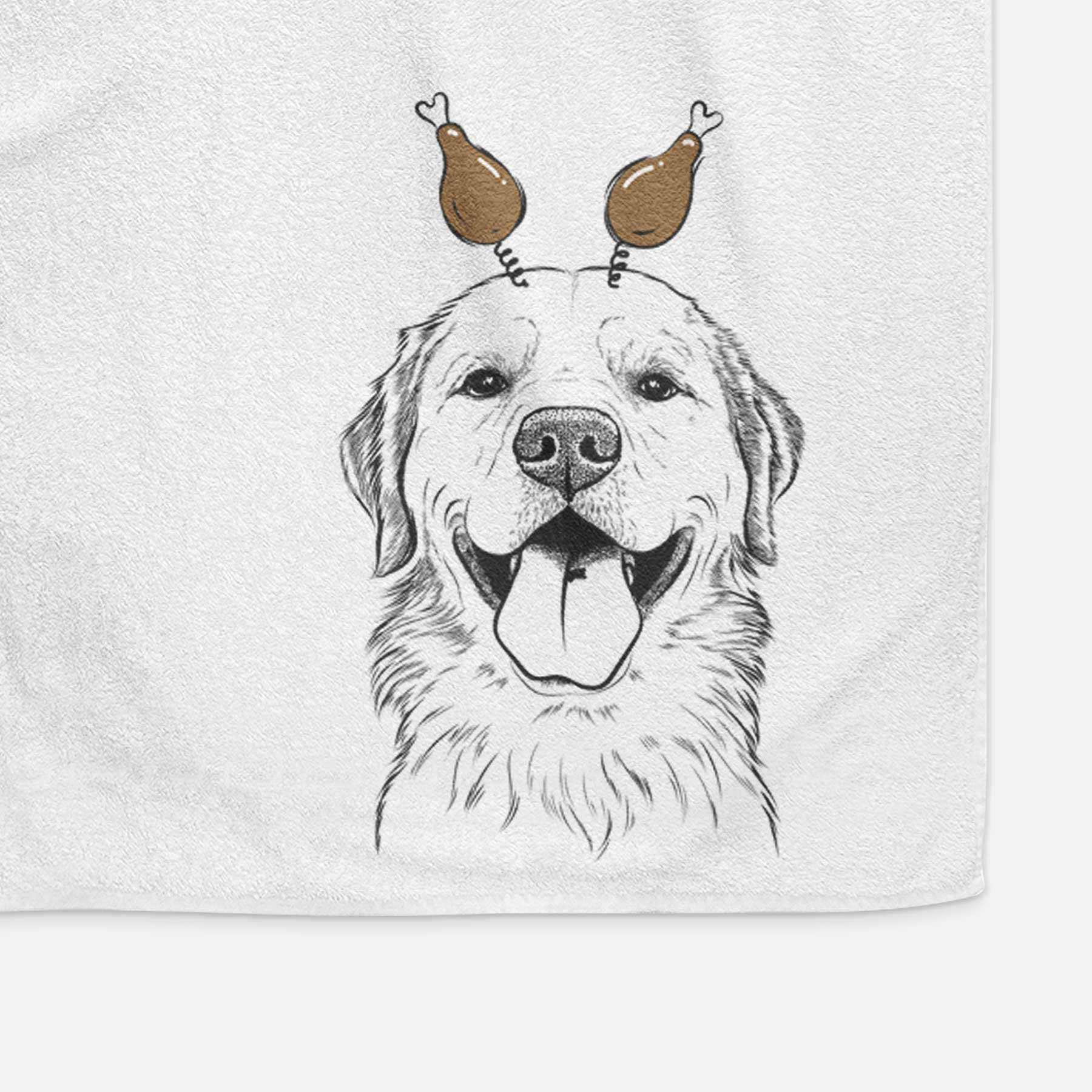 Bennett the Golden Retriever Decorative Hand Towel