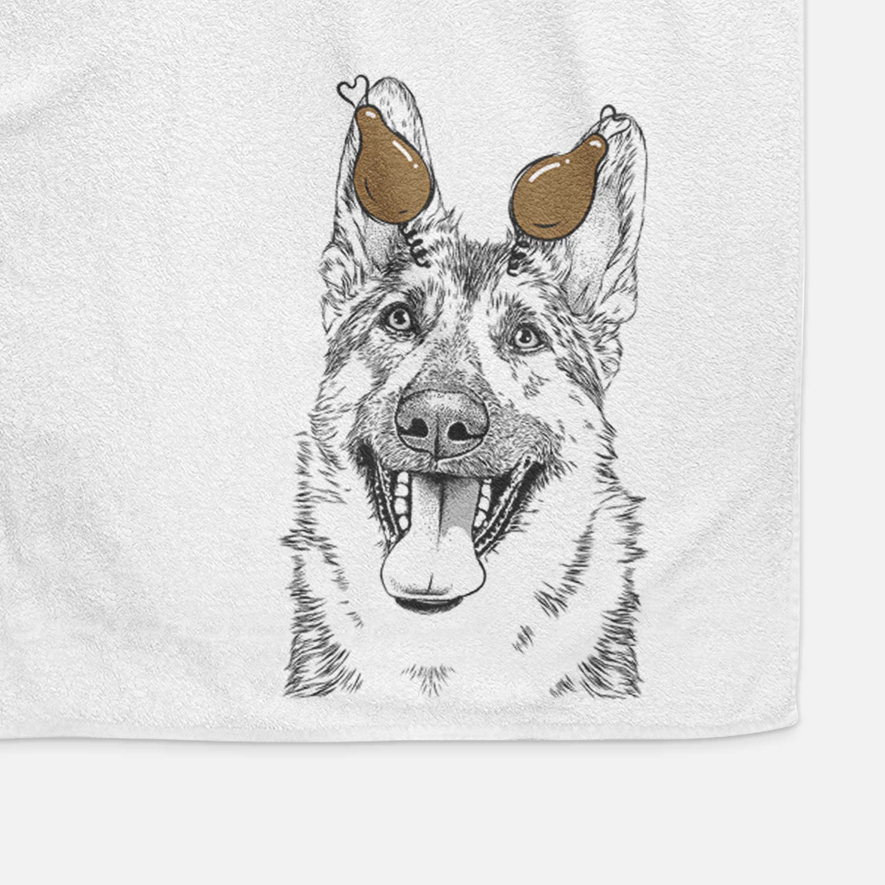 Benson the German Shepherd Decorative Hand Towel