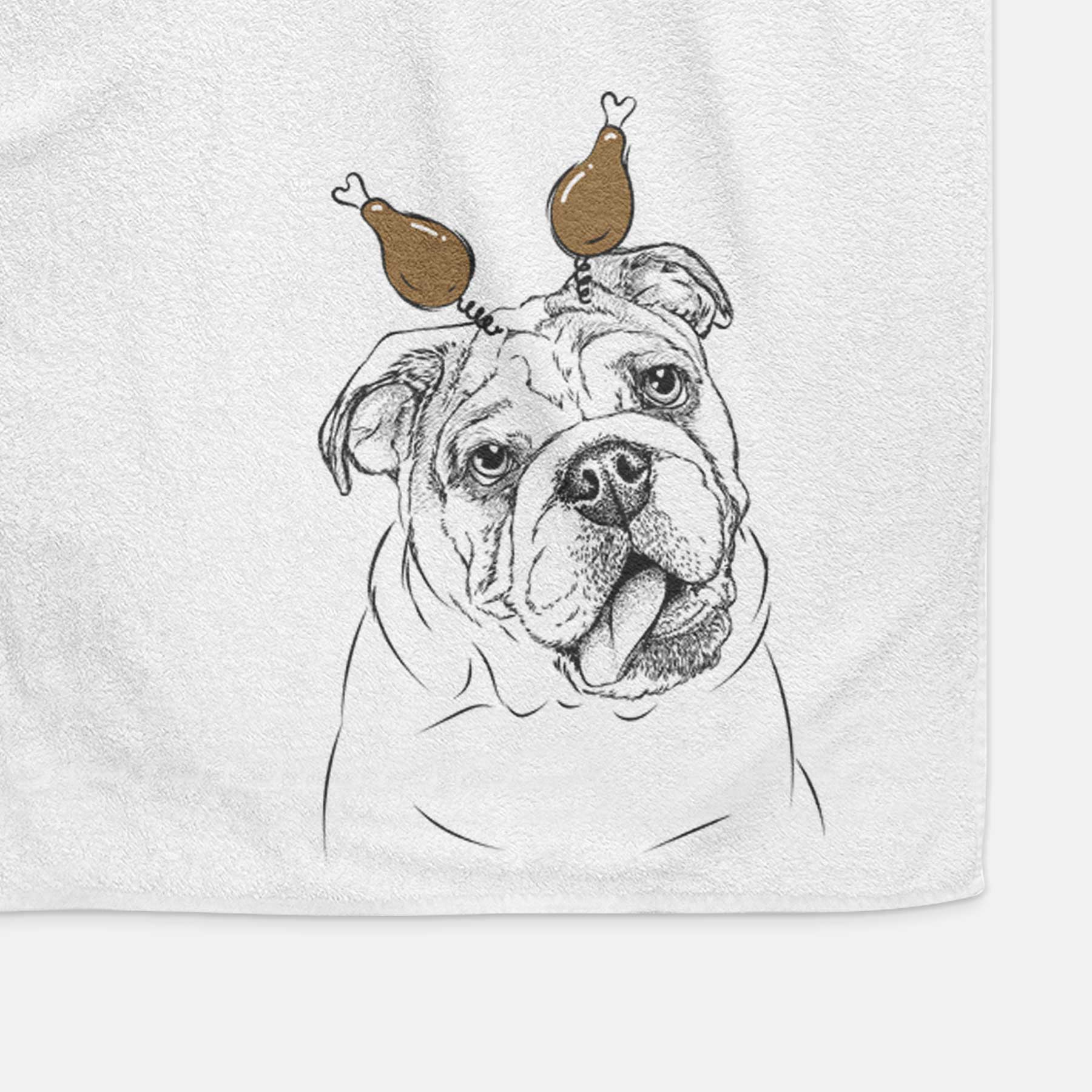 Benson the English Bulldog Decorative Hand Towel