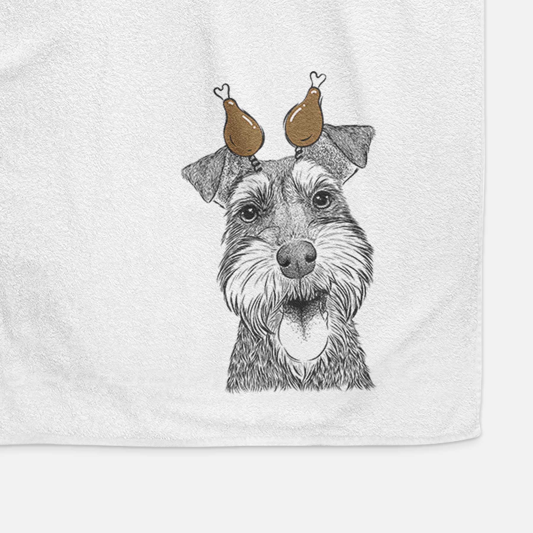 Bernadette the Mini Schnauzer Decorative Hand Towel