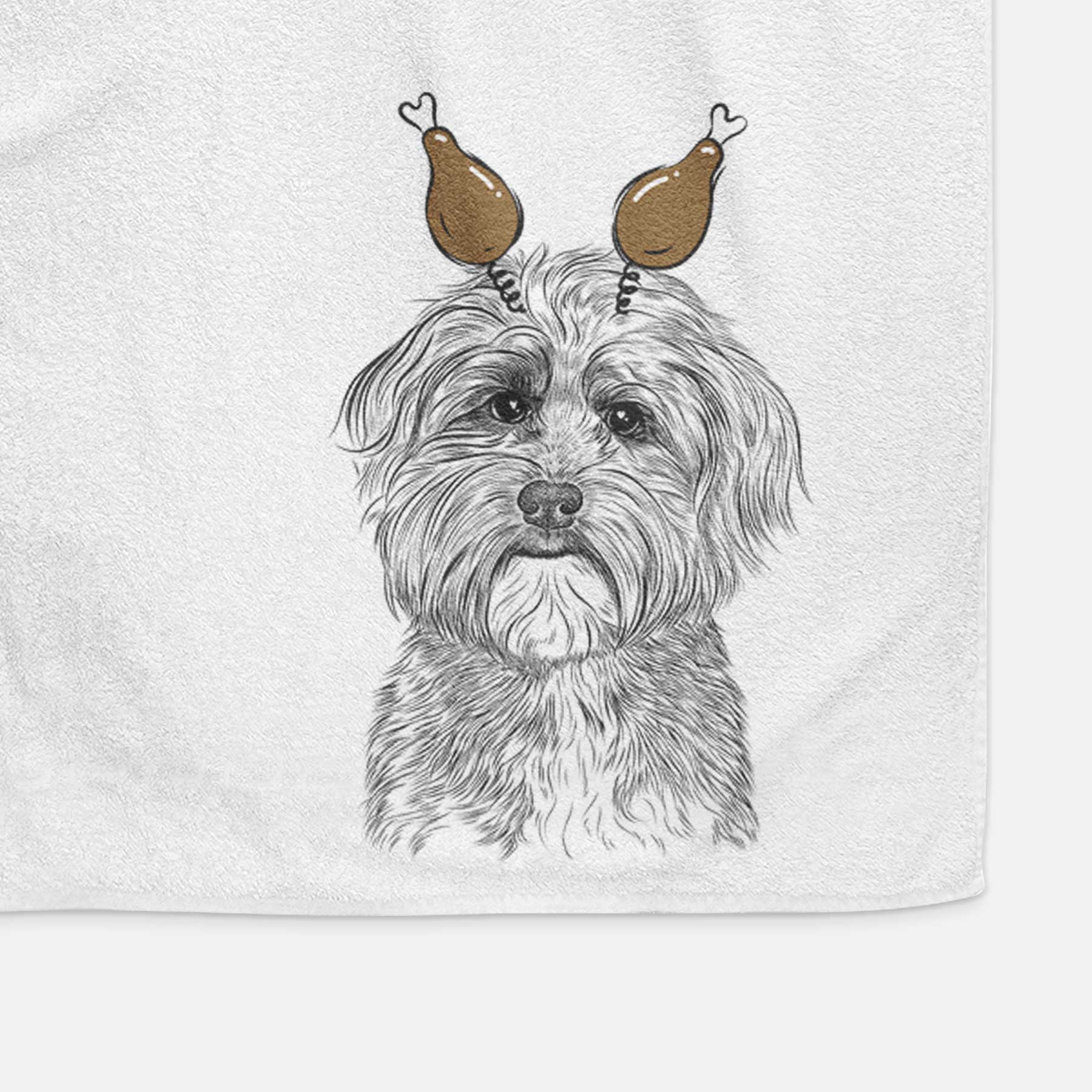 Bingo the Mixed Breed Decorative Hand Towel