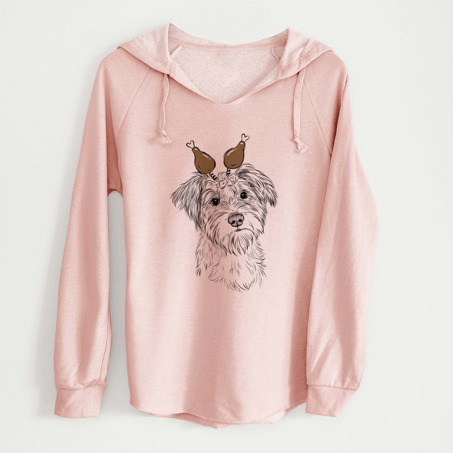 Thanksgiving Birdee the Schnauzer Mix - Cali Wave Hooded Sweatshirt