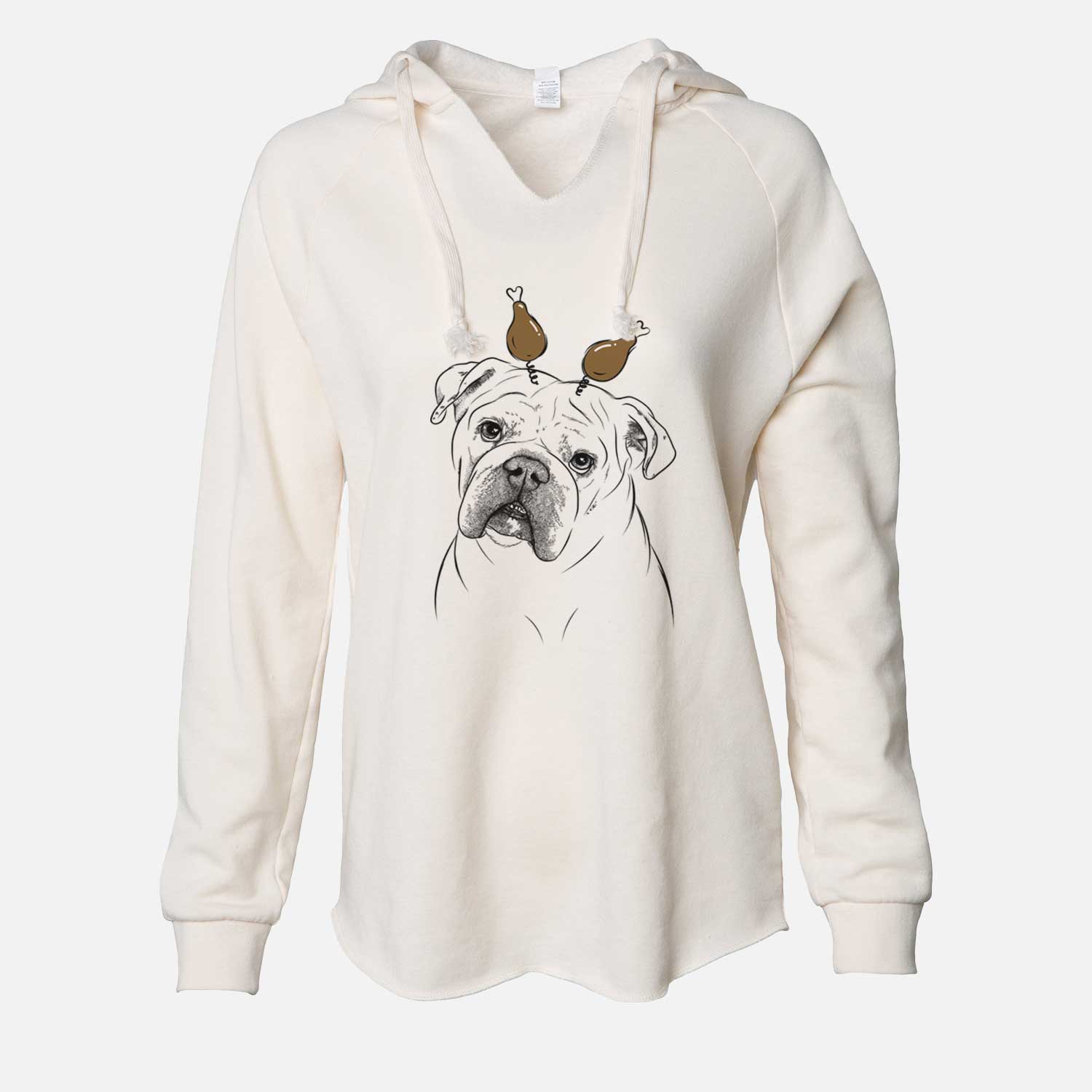 Thanksgiving Blossom the English Bulldog - Cali Wave Hooded Sweatshirt