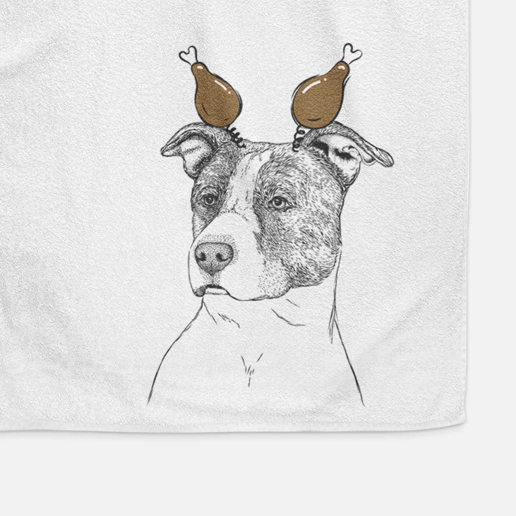 Blu the Pitbull Decorative Hand Towel