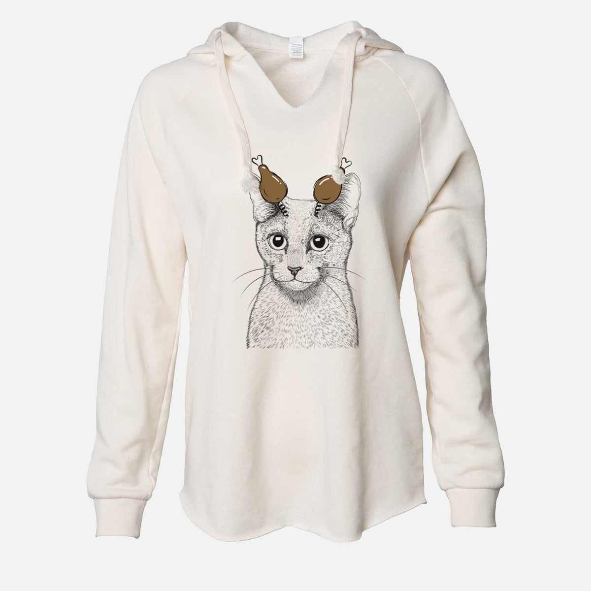 Thanksgiving Blue the Russsian Blue Cat - Cali Wave Hooded Sweatshirt