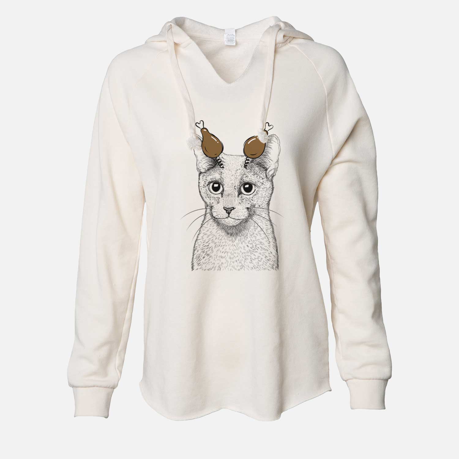 Thanksgiving Blue the Russsian Blue Cat - Cali Wave Hooded Sweatshirt