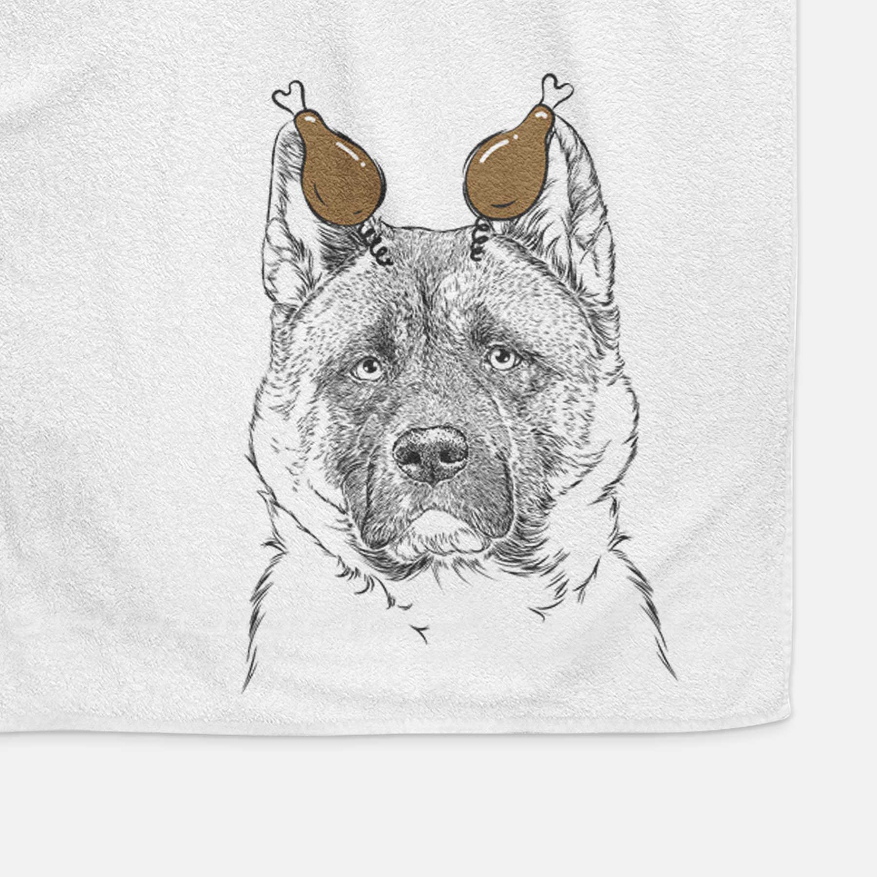 Bo the American Akita Decorative Hand Towel