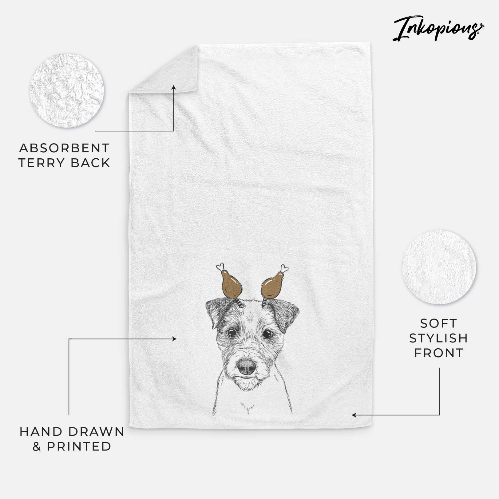 Bogart the Parson Russell Terrier Decorative Hand Towel