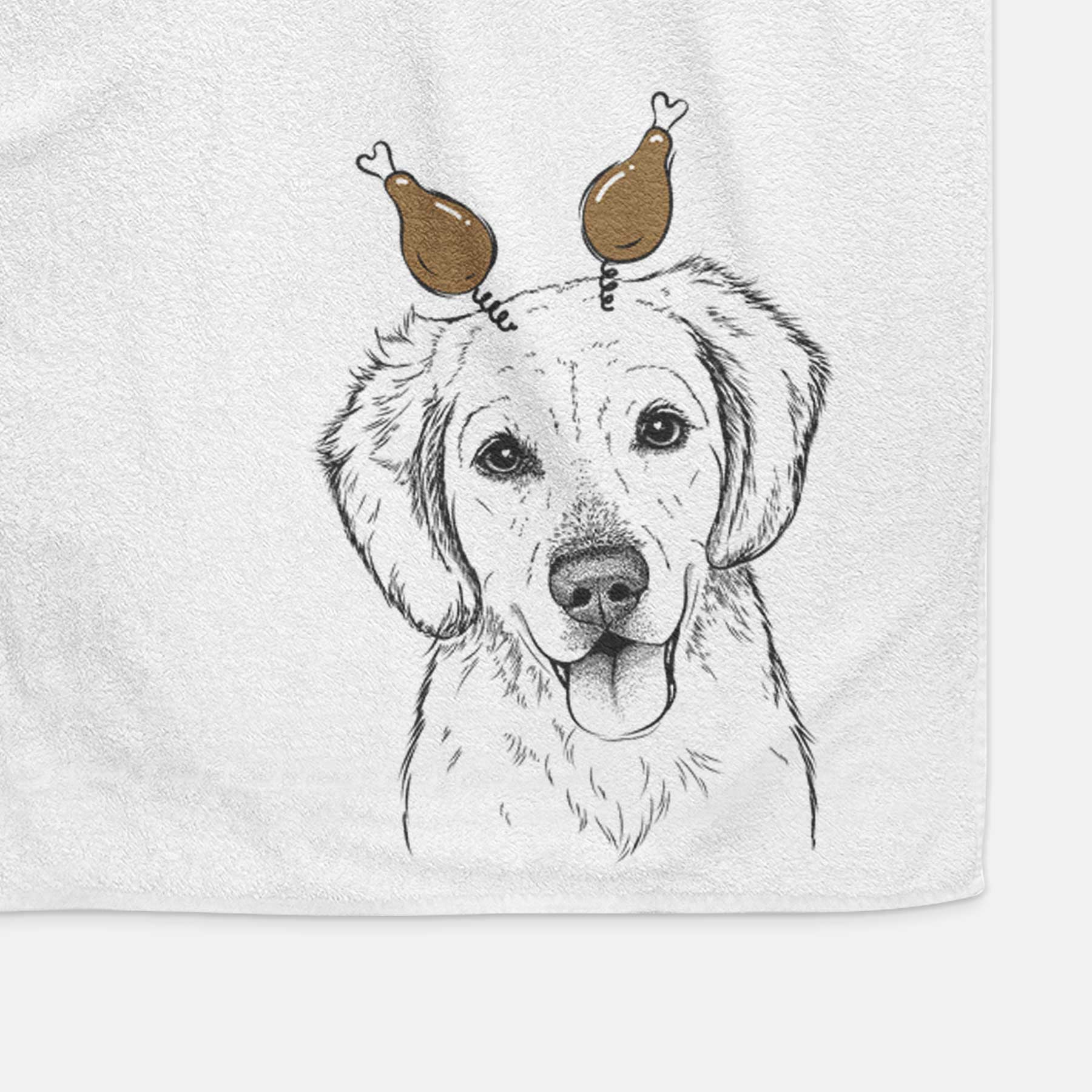 Bojo the Golden Retriever Decorative Hand Towel