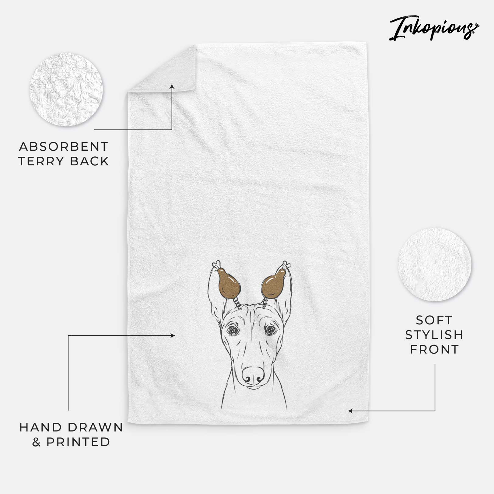 Bonsai the Basenji Decorative Hand Towel