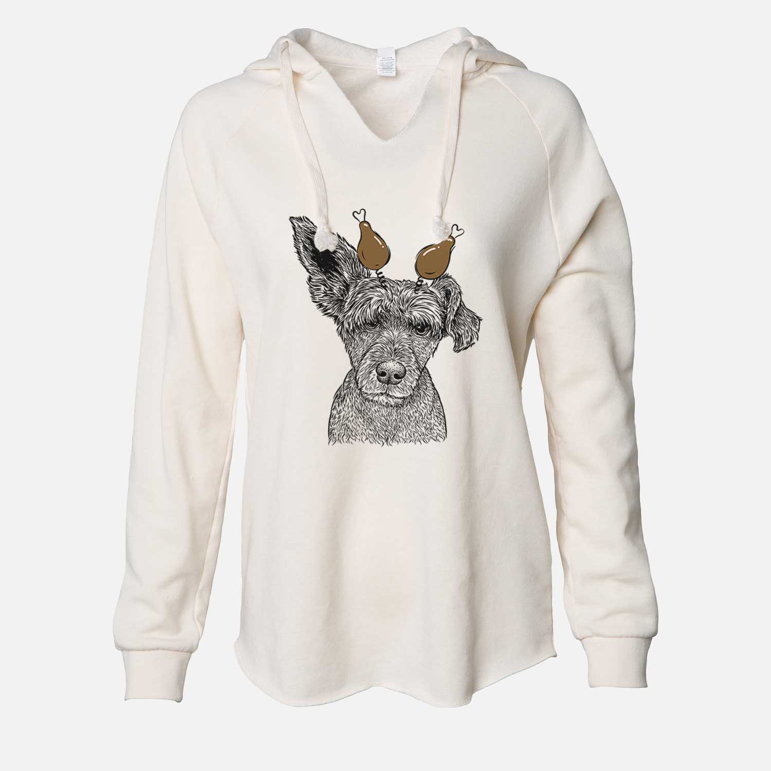 Thanksgiving Boodles the Schnauzer Mix - Cali Wave Hooded Sweatshirt