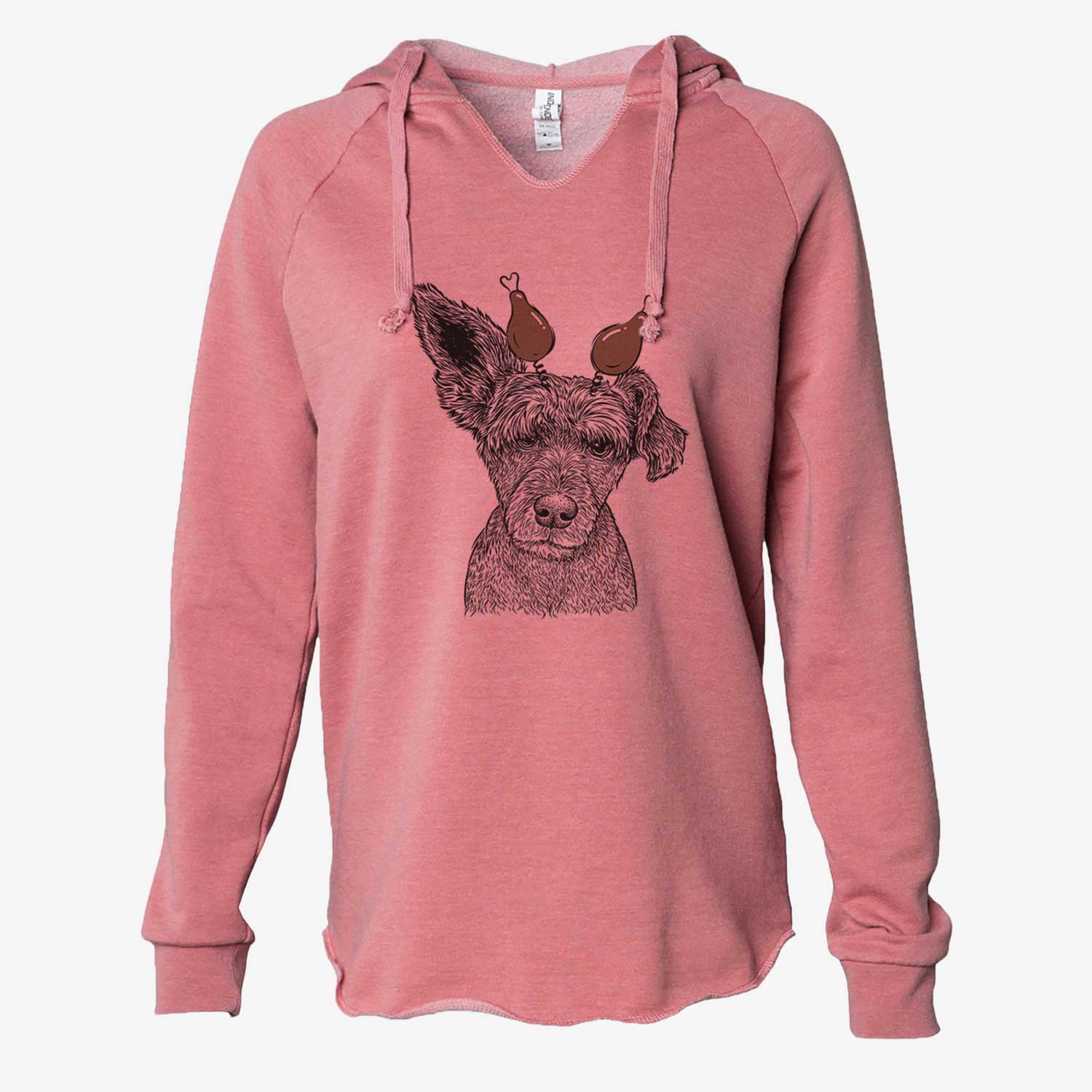 Thanksgiving Boodles the Schnauzer Mix - Cali Wave Hooded Sweatshirt