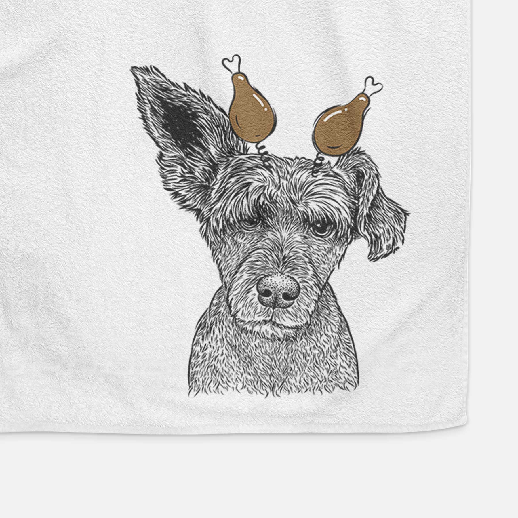 Boodles the Schnauzer Mix Decorative Hand Towel