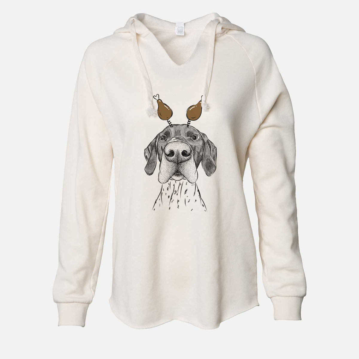 Thanksgiving Booze the German Shorthaired Pointer - Cali Wave Hooded Sweatshirt
