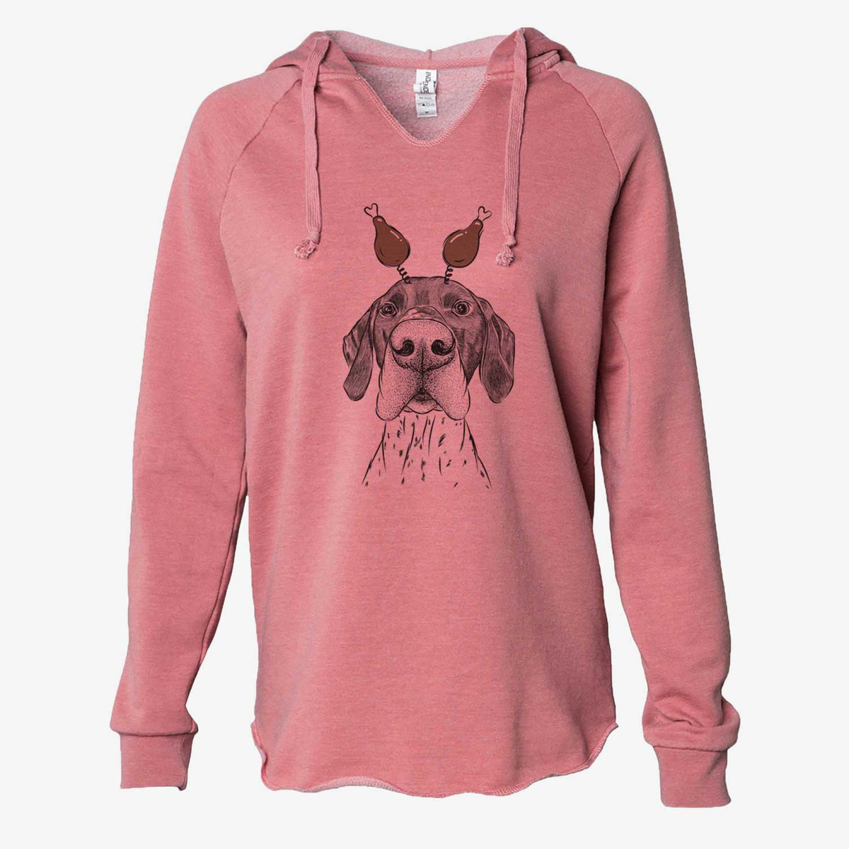 Thanksgiving Booze the German Shorthaired Pointer - Cali Wave Hooded Sweatshirt