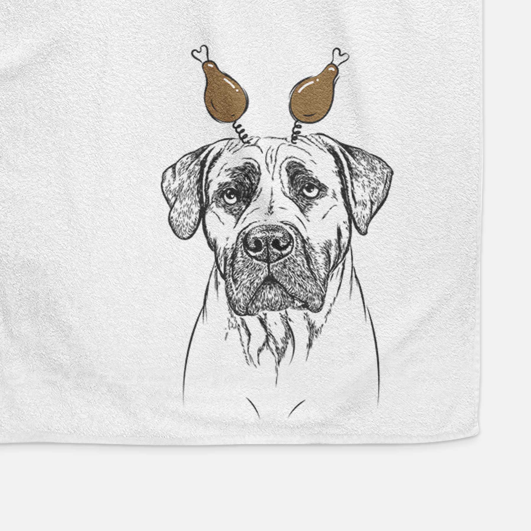 Boris the Boerboel Decorative Hand Towel