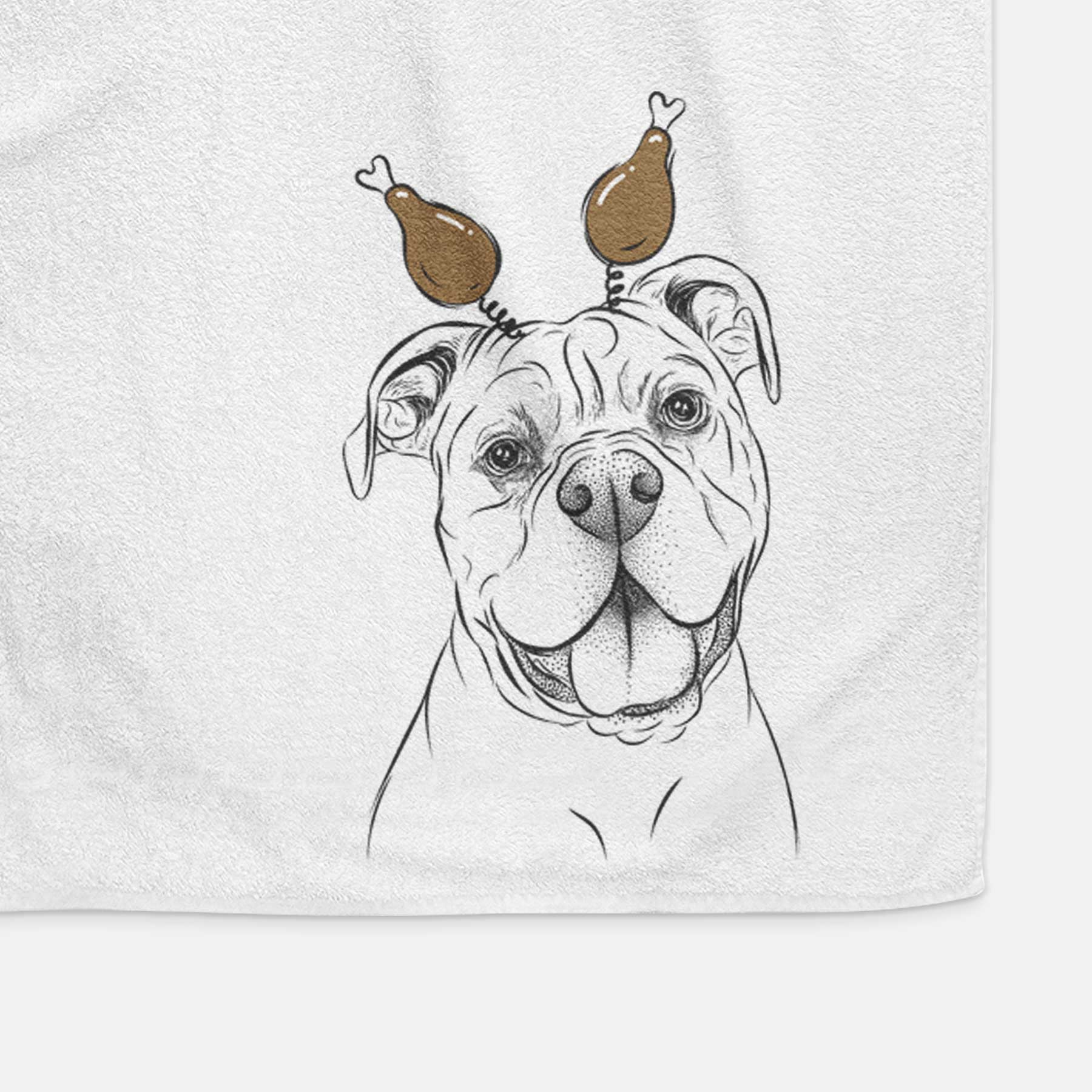 Bravo the Bulldog Mix Decorative Hand Towel