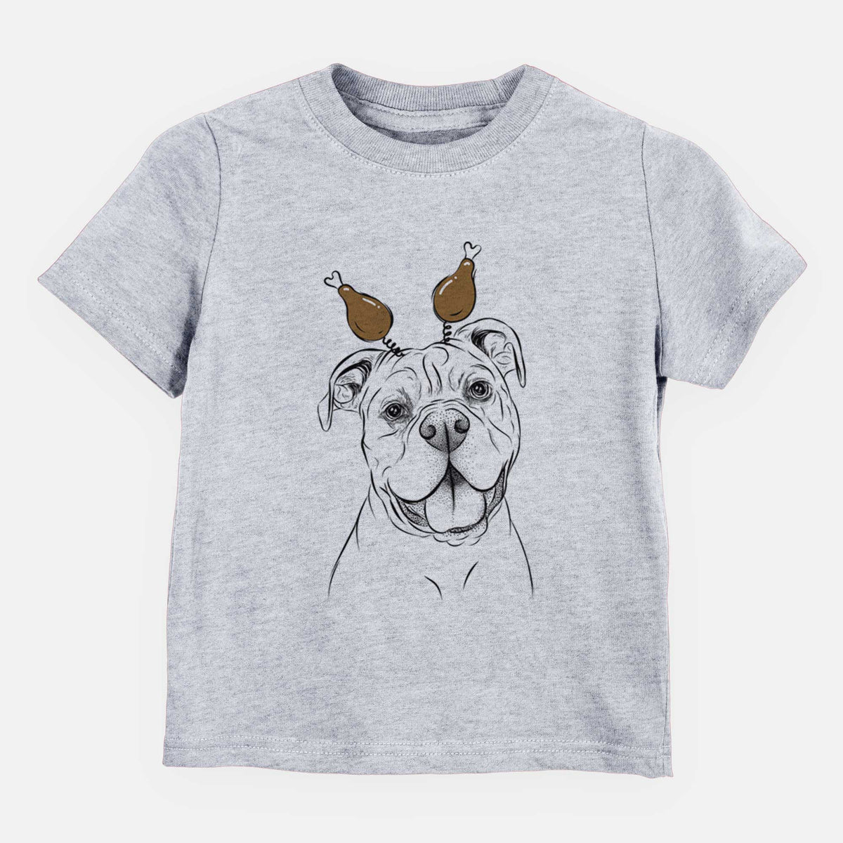 Thanksgiving Bravo the Bulldog Mix - Kids/Youth/Toddler Shirt