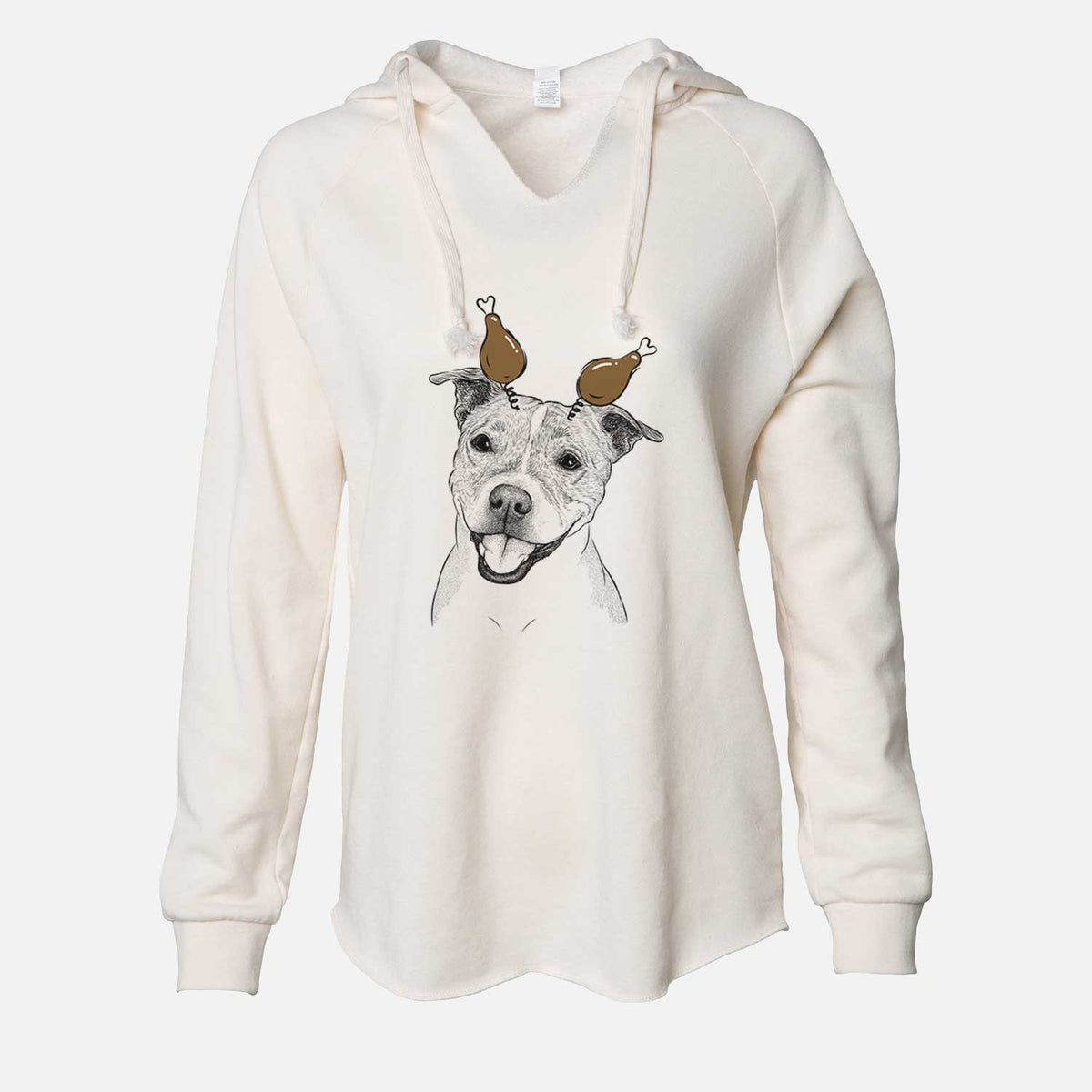 Thanksgiving BrookLyn the Staffordshire Bull Terrier - Cali Wave Hooded Sweatshirt