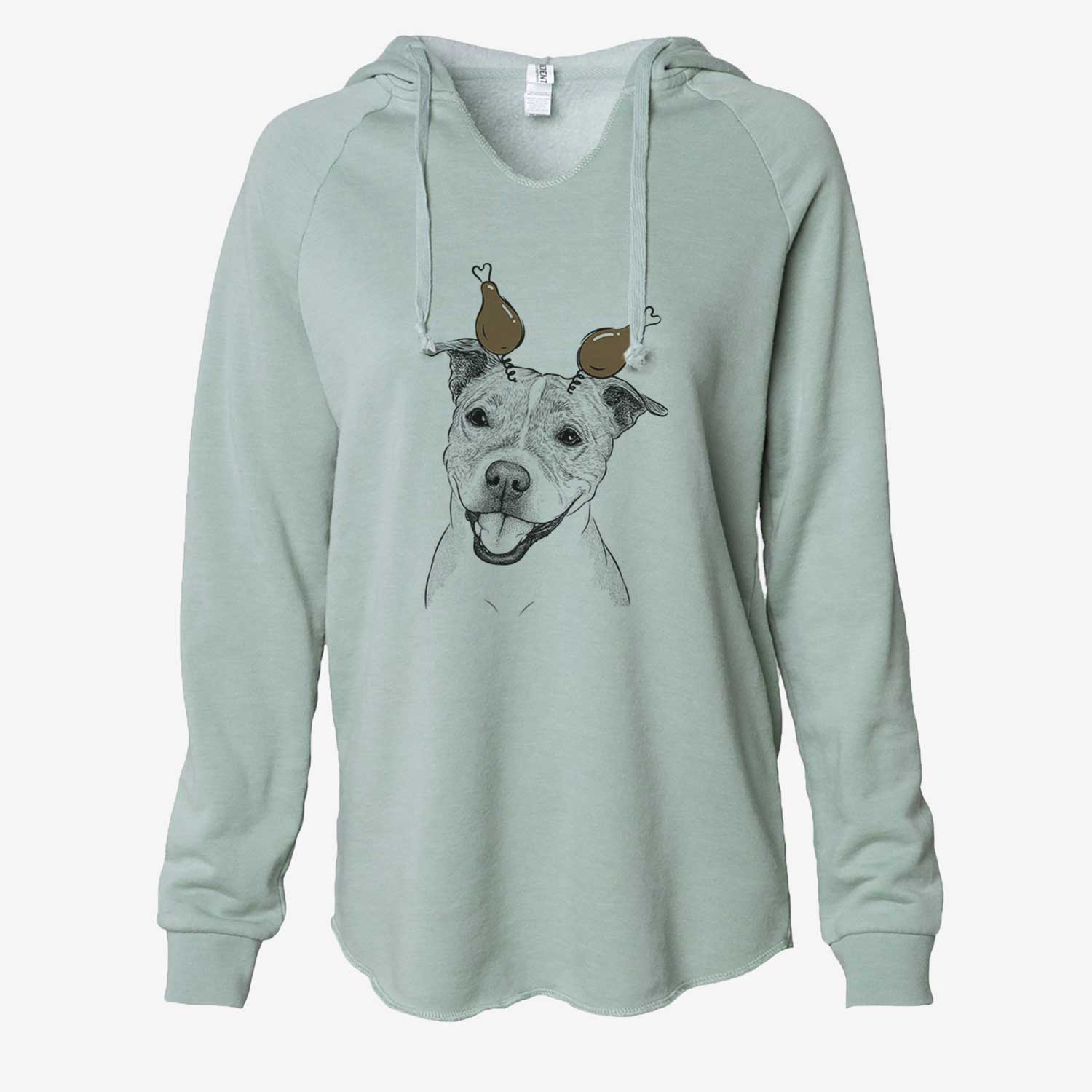 Thanksgiving BrookLyn the Staffordshire Bull Terrier - Cali Wave Hooded Sweatshirt